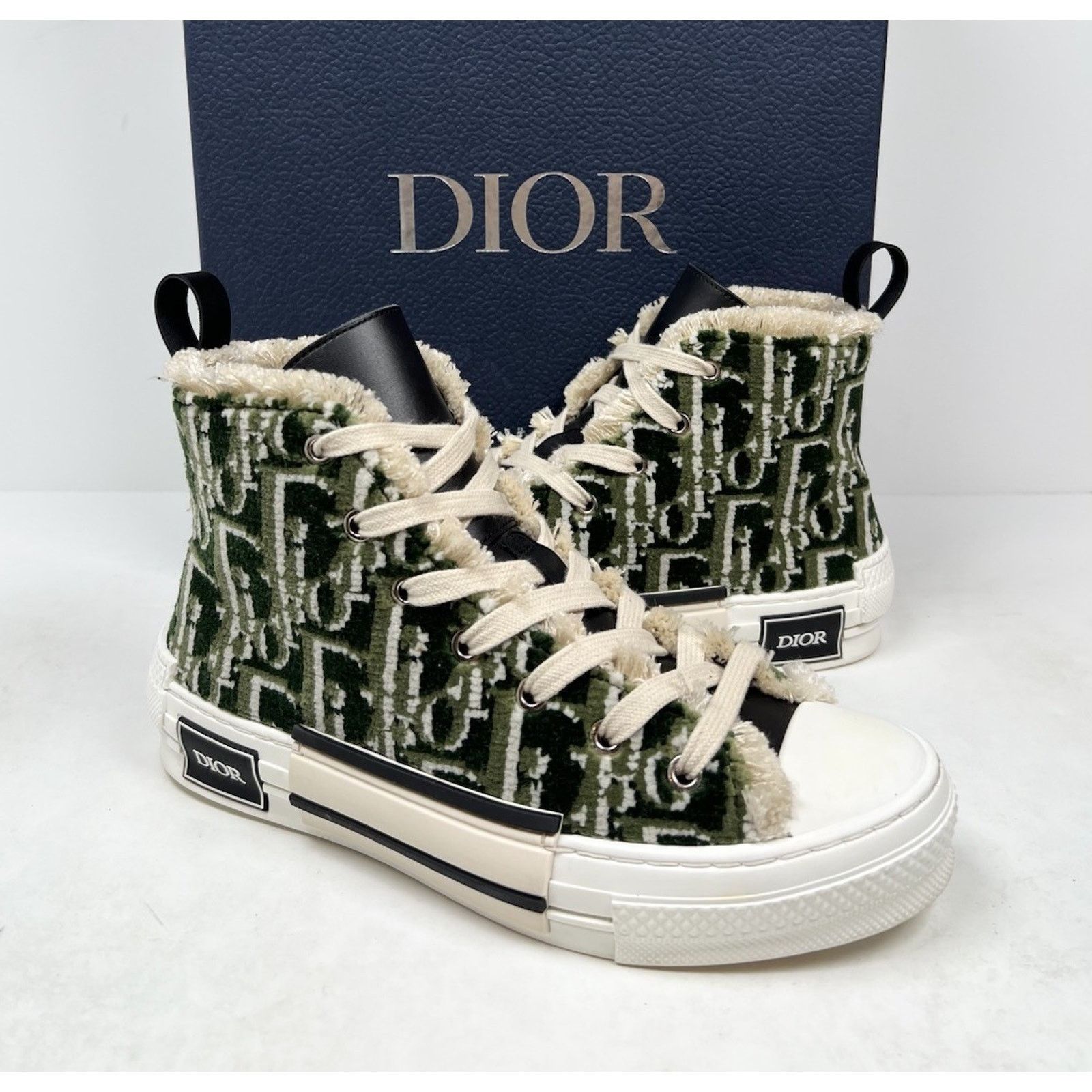 Dior Size 37EU/5M - Dior b23 Oblique Olive Tapestry High Size US 5 / EU 37 - 2 Thumbnail