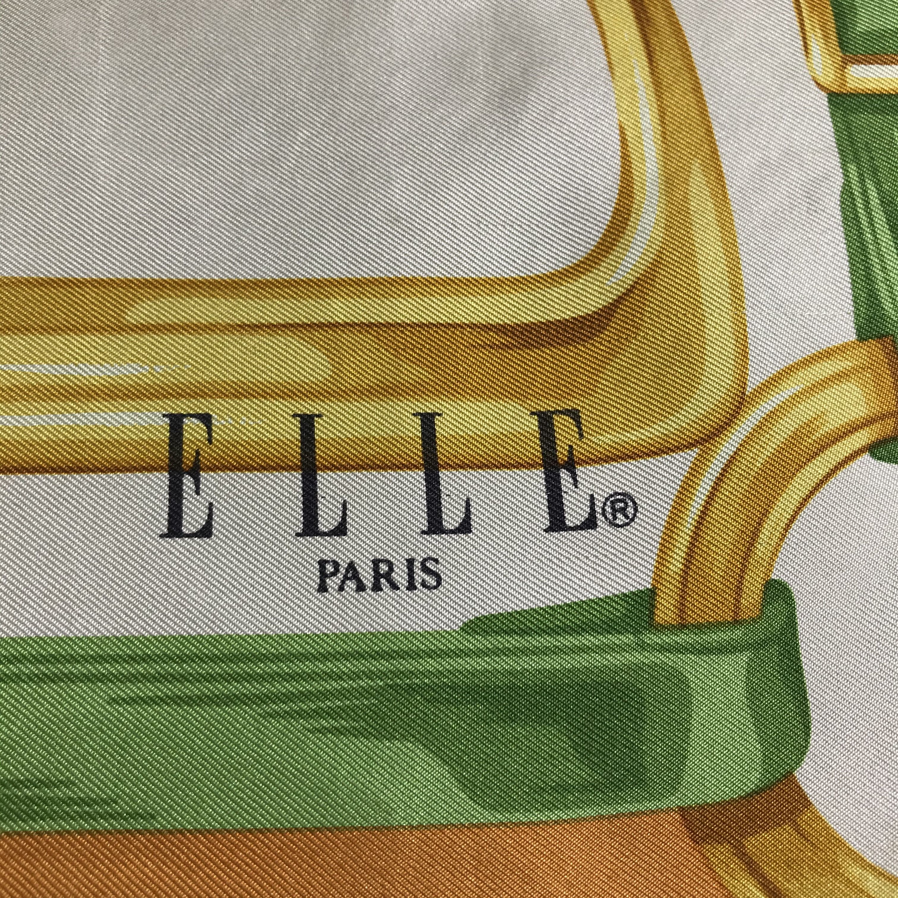 Japanese Brand Vintage Elle Silk Scarf M20 Size ONE SIZE - 3 Thumbnail