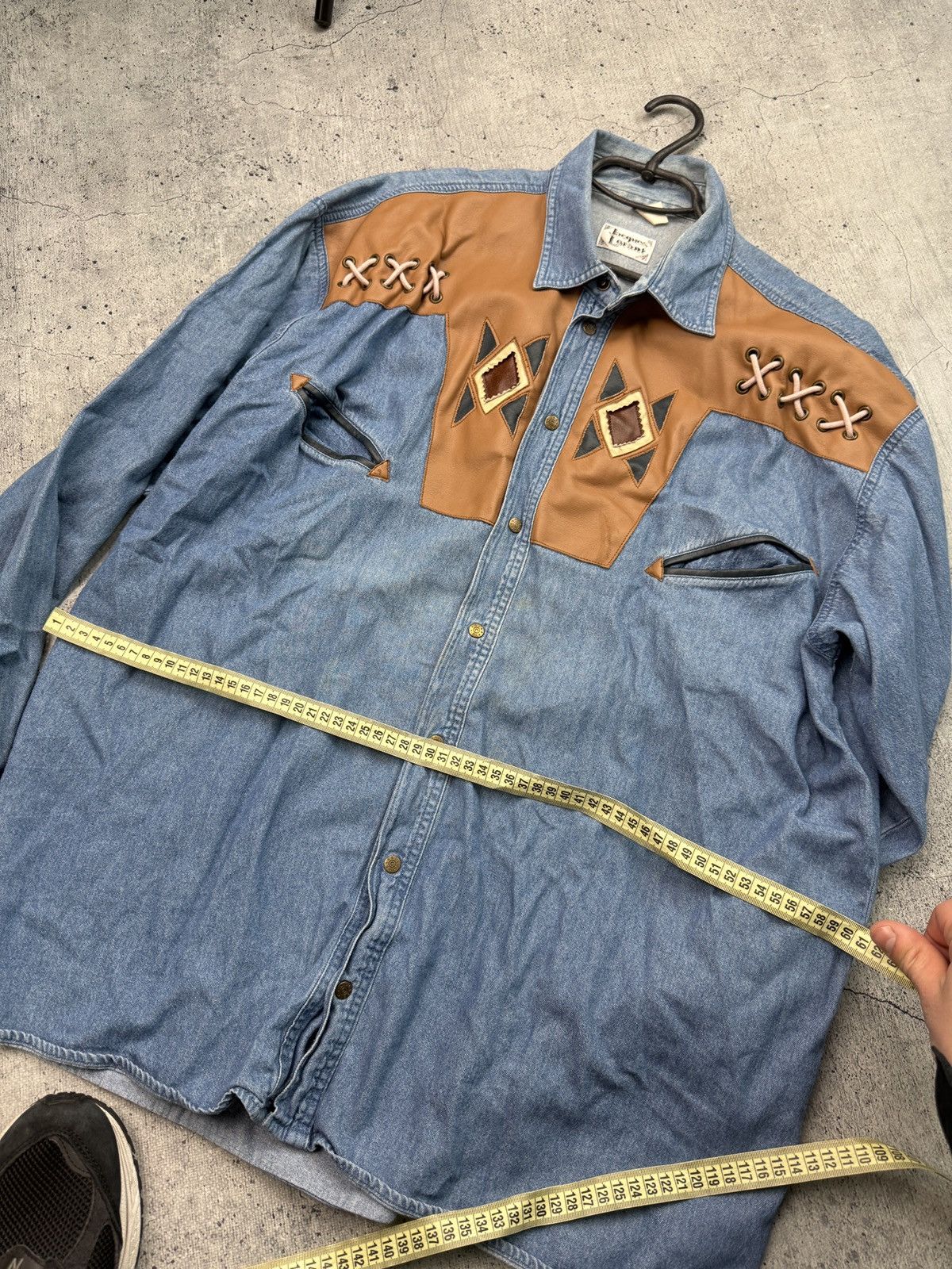 Vintage Vintage Leather Western Shirt Jacket Size US XL / EU 56 / 4 - 9 Thumbnail