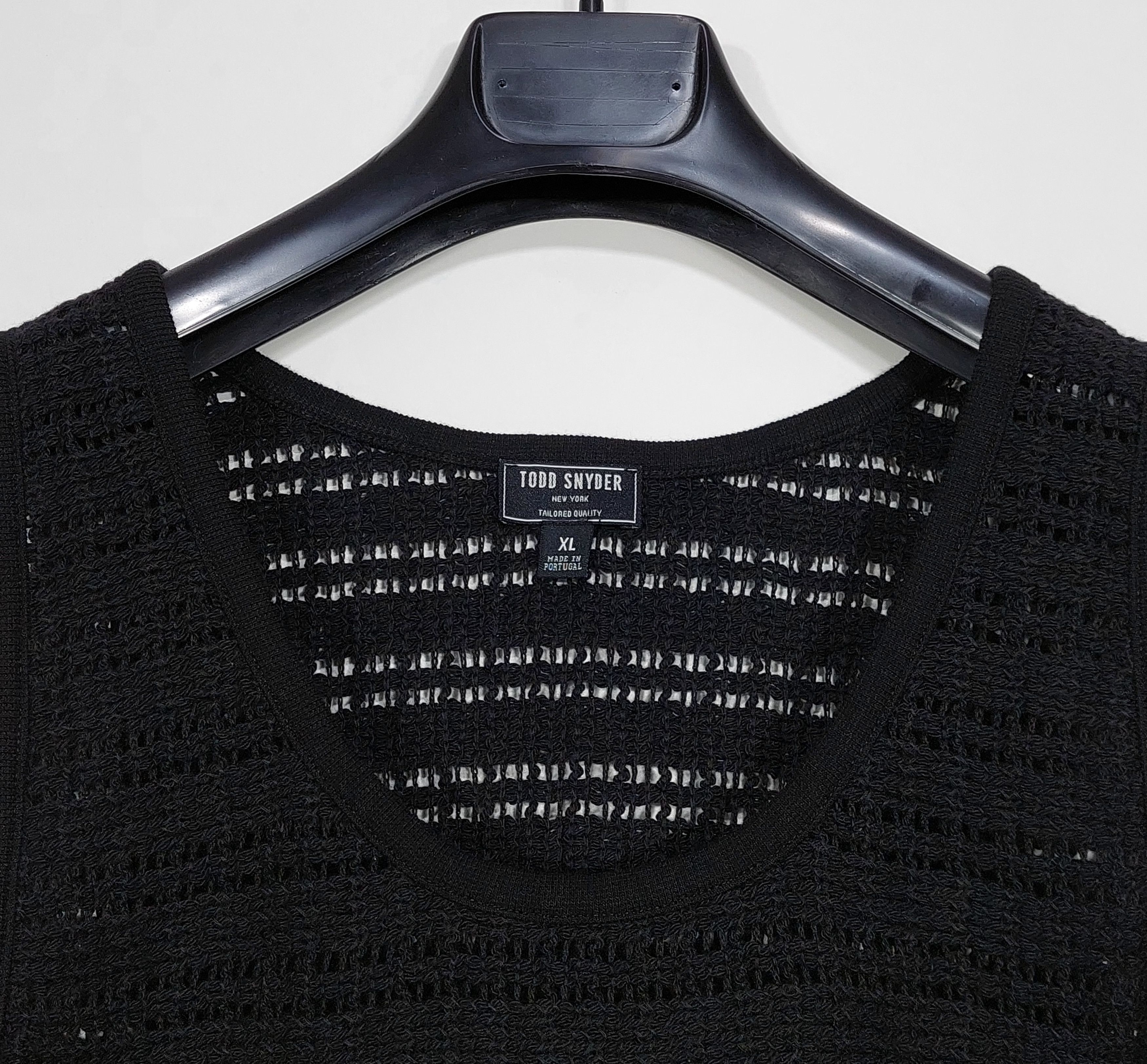 Todd Snyder open stitch sleeveless sweat vest - black XL Size US XL / EU 56 / 4 - 2 Thumbnail