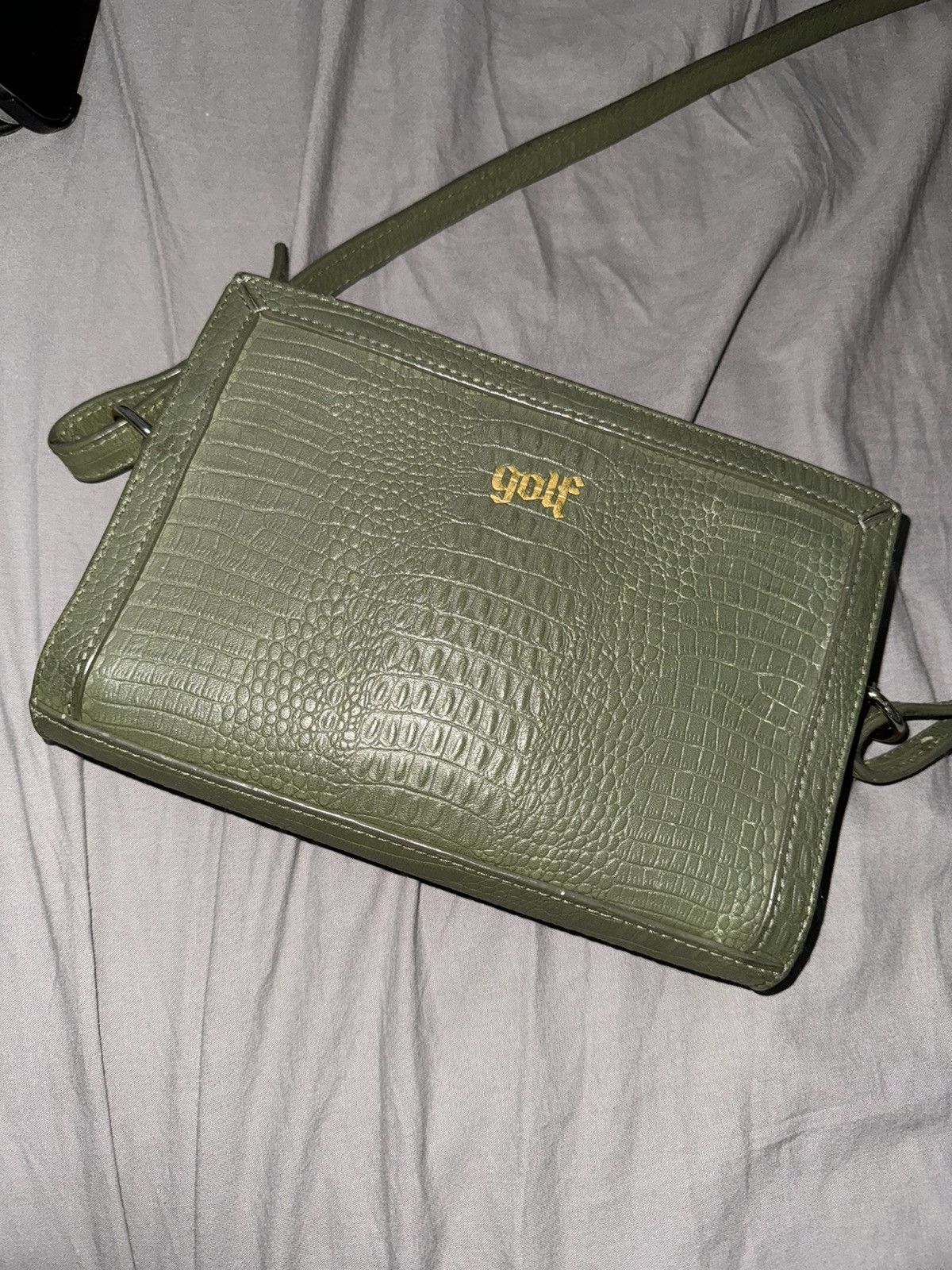 Golf Wang GOLF WANG ALIGATOR CLUTCH OLIVE. | Grailed