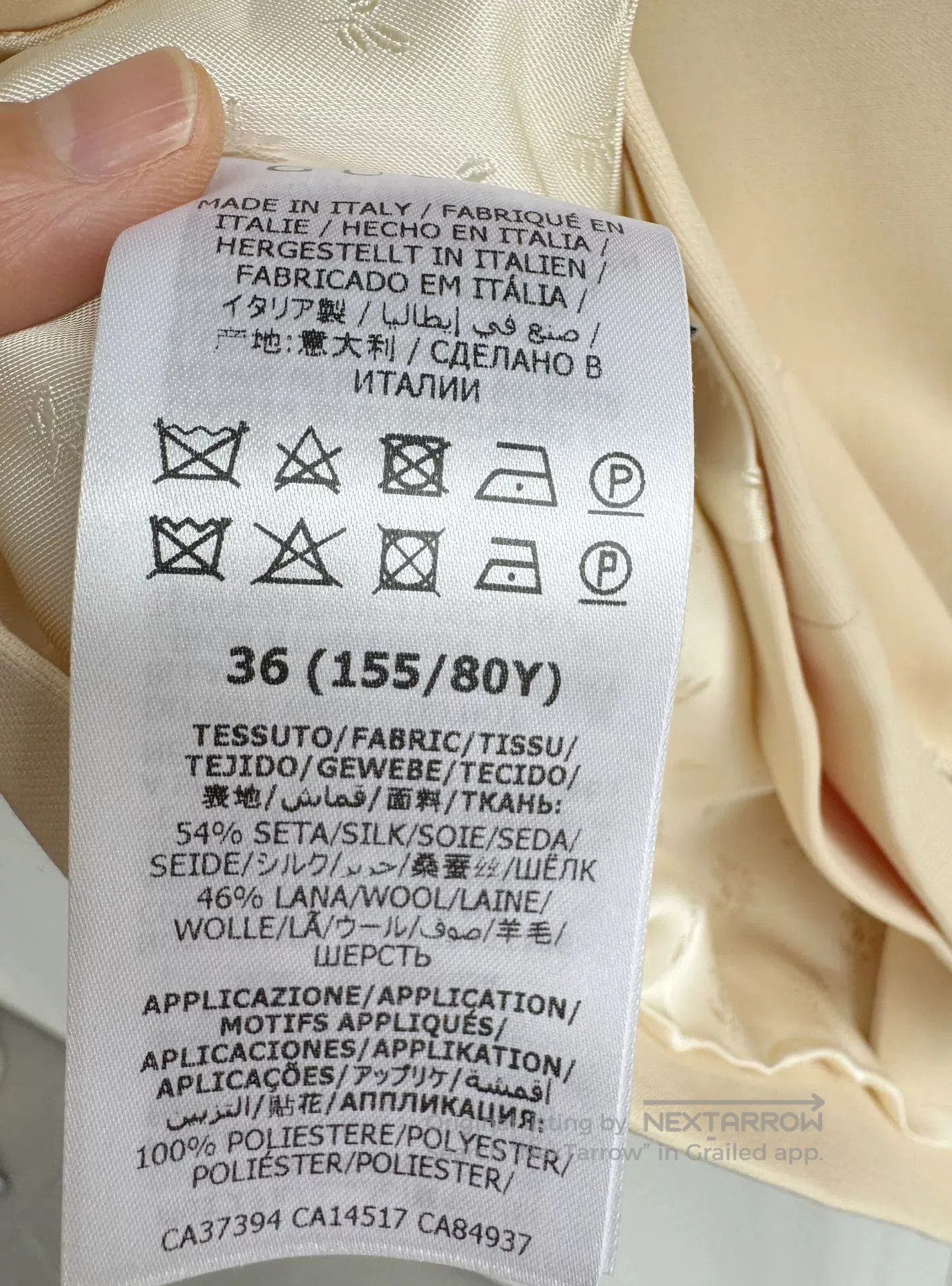 Gucci Gucci Beige Embroidered Logo Short Blazer. Size XS / US 0-2 / IT 36-38 - 7 Thumbnail