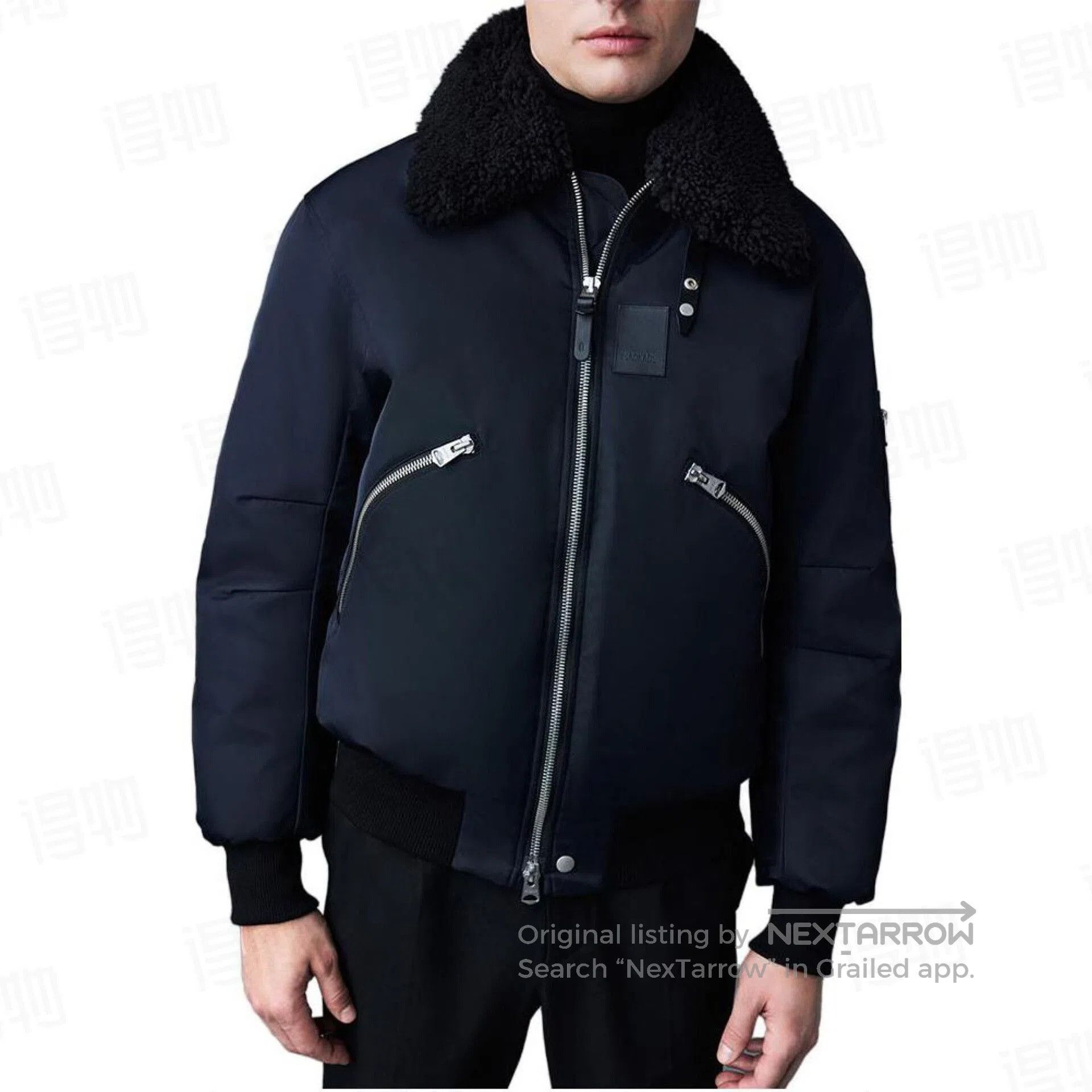 Mackage mackage francis bomber jacket with shearling collar. Size US M / EU 48-50 / 2 - 8 Thumbnail