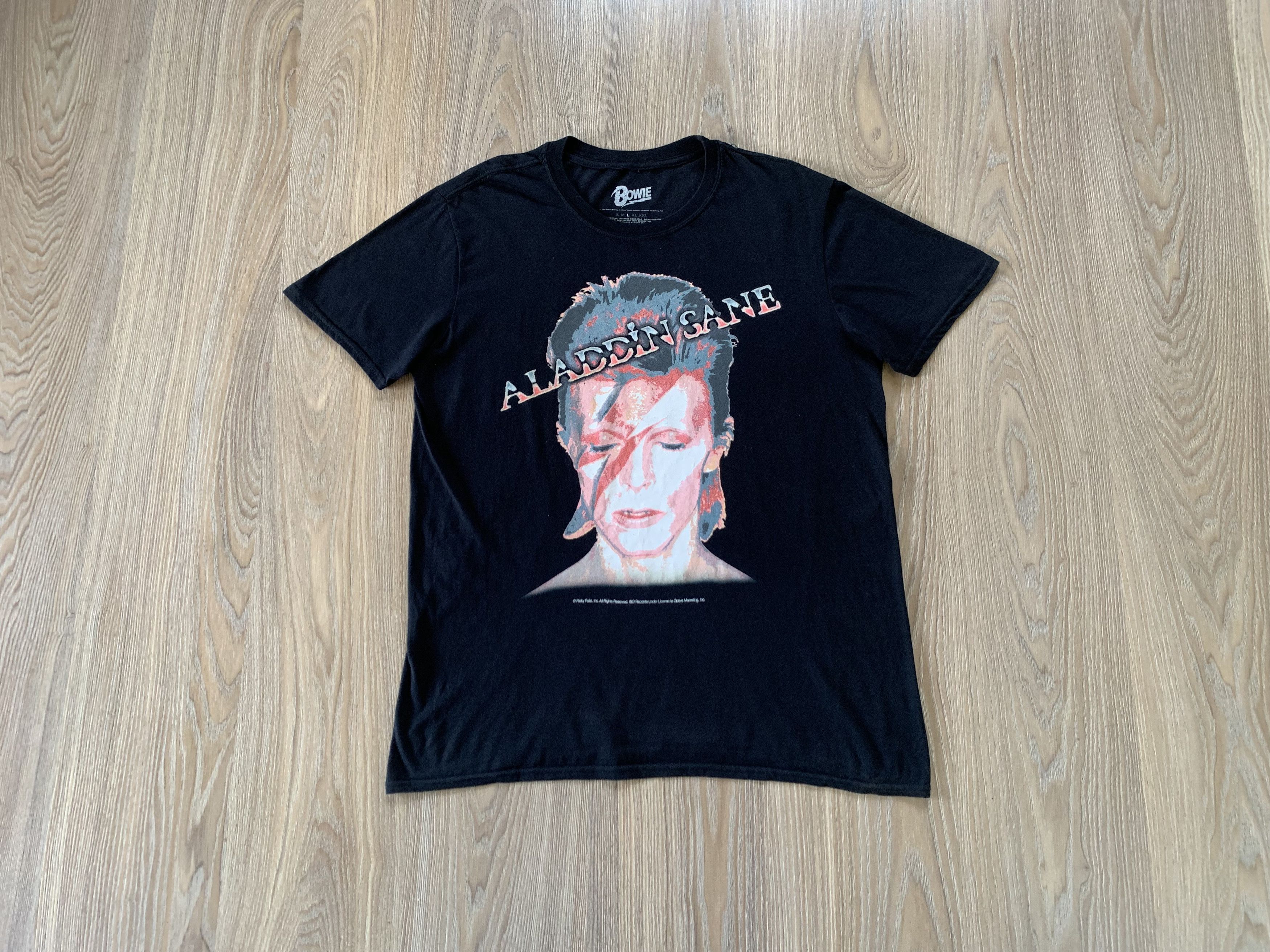 David Bowie Black Cotton Big Print T-Shirt