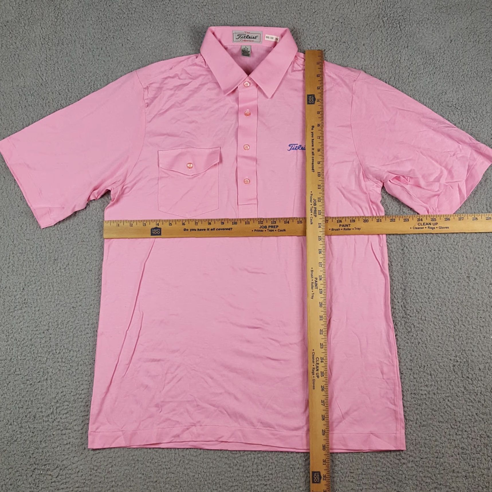 Titleist VINTAGE Titleist Golf Polo Mens L Pink Collared Button Pocket 90s Logo Shirt Size US L / EU 52-54 / 3 - 7 Thumbnail
