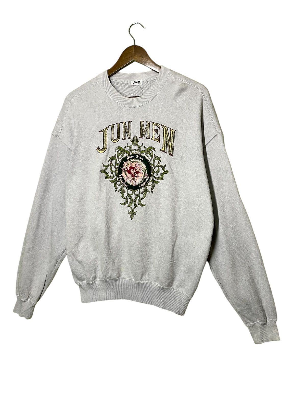 Japanese Brand 90s jun men embroidered big logo crewneck sweatshirt Size US L / EU 52-54 / 3 - 2 Thumbnail