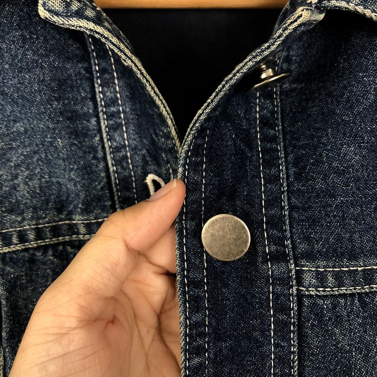 Japanese Brand 🔥CROPPED DENIM BIKER JACKET 5TH CLUB MELROSE ISSEY MIYAKE Size US M / EU 48-50 / 2 - 13 Thumbnail