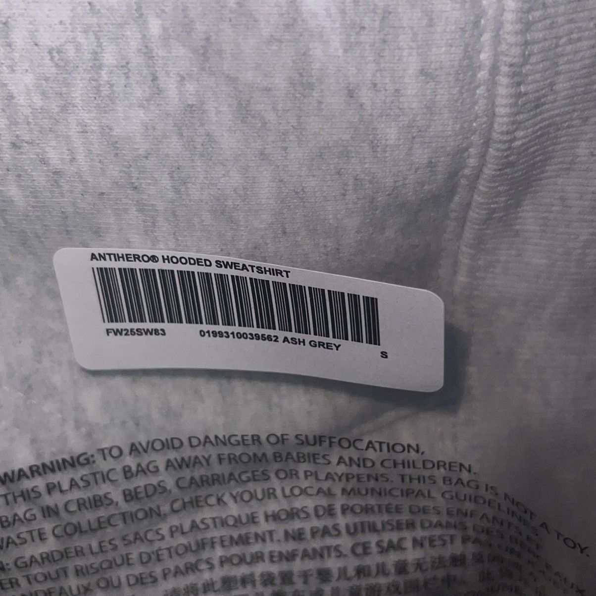 Supreme Supreme Antihero IBCA Hooded Sweatshirt Ash Grey Size: Small Size US S / EU 44-46 / 1 - 6 Thumbnail