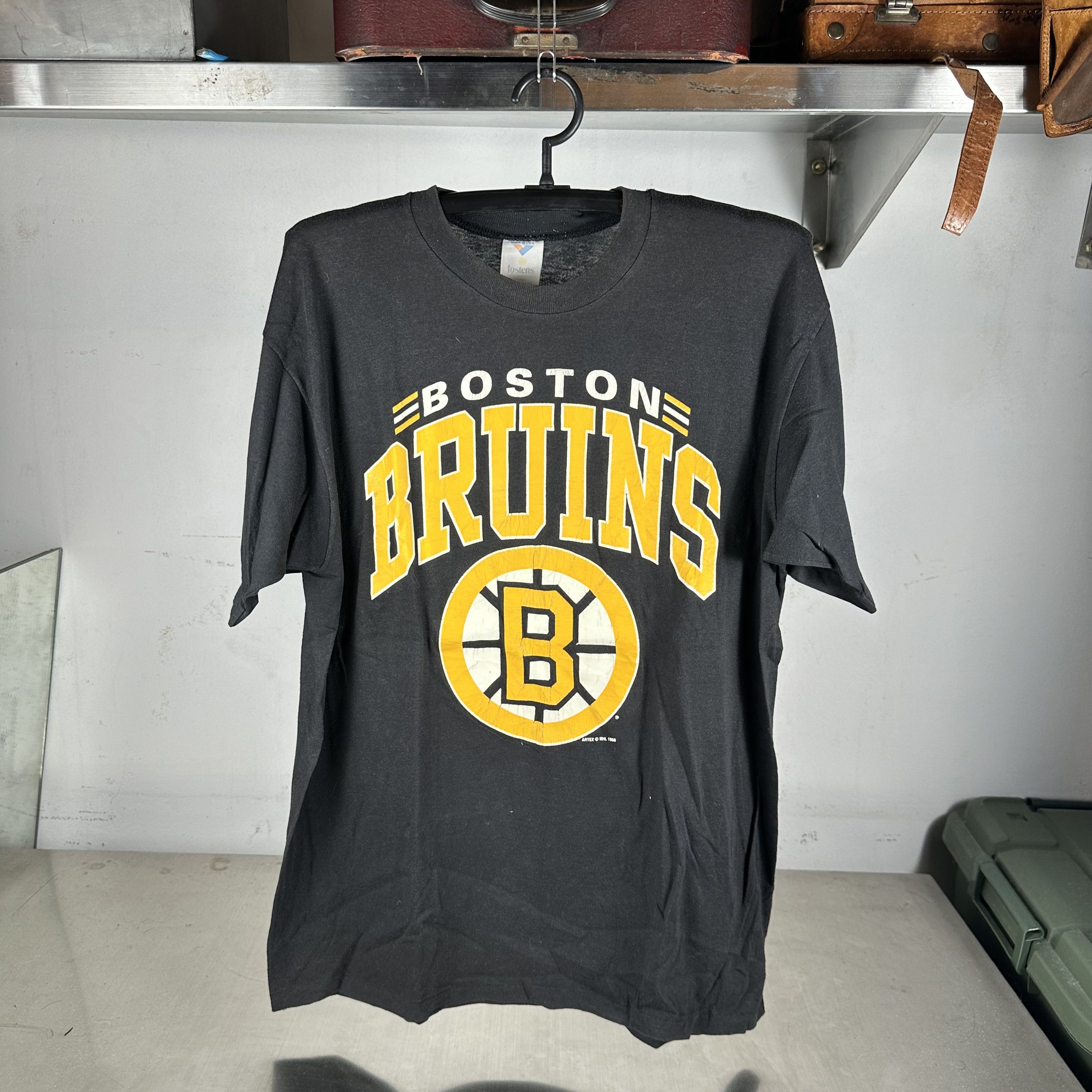 Vintage Vintage 1990 Boston Bruins Hockey Logo NHL T-Shirt Size US XL / EU 56 / 4 - 1 Thumbnail