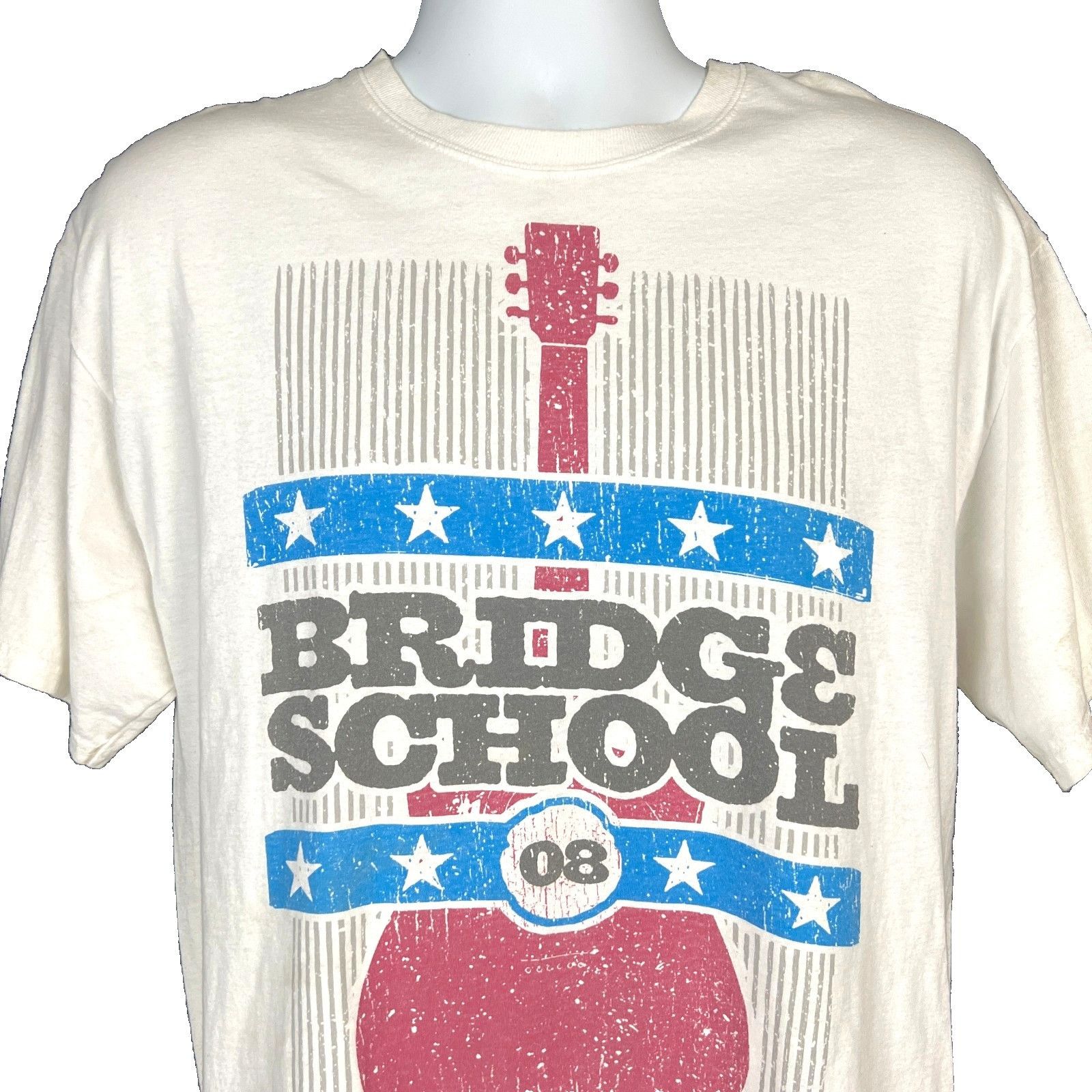 Hanes Bridge School Neil Young 2008 Mens Concert Shirt size Large Size US L / EU 52-54 / 3 - 2 Thumbnail