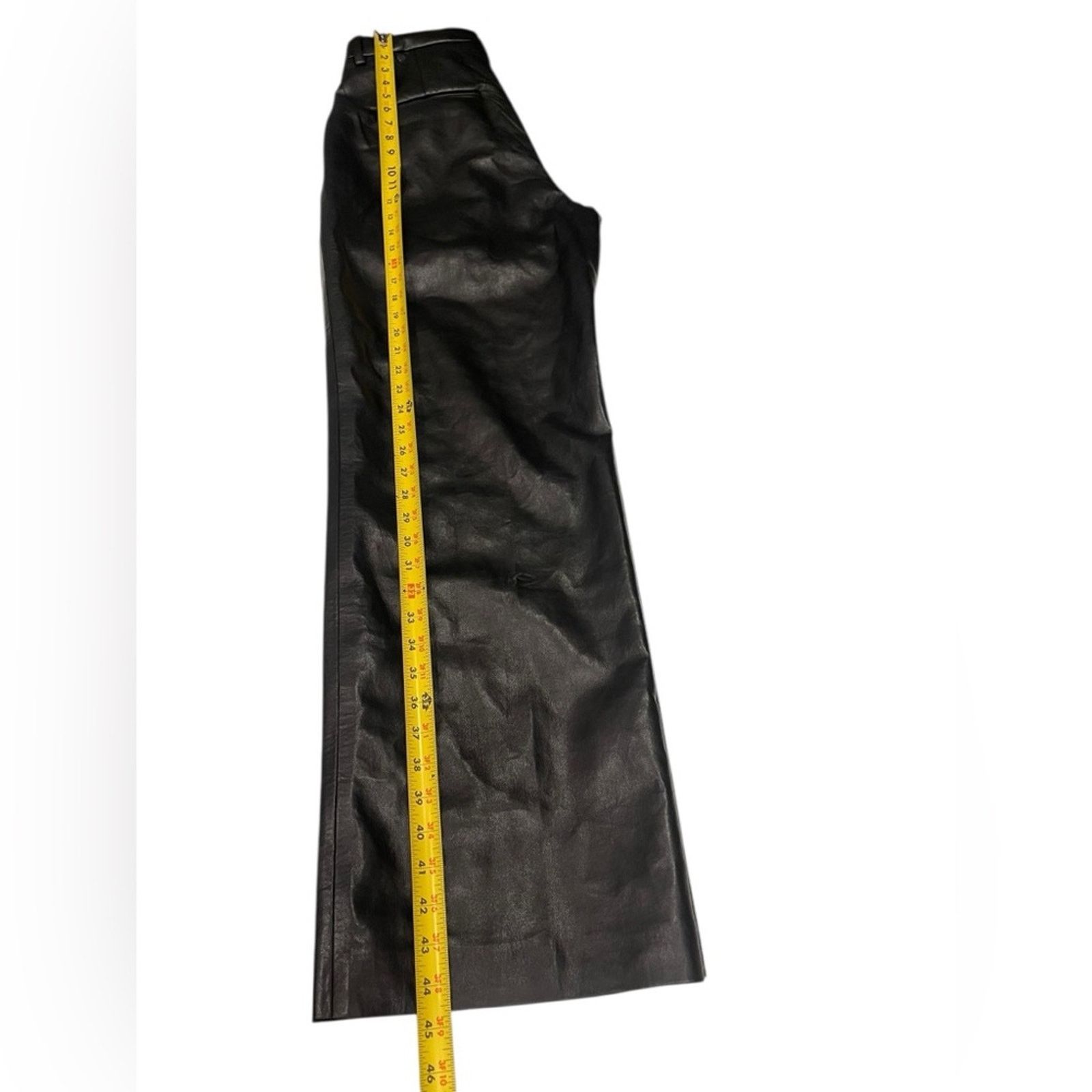 Anine Bing Anine Bing Carmen Wide Leg Recycled leather Pants Women's 32 Size 32" / US 10 / IT 46 - 10 Thumbnail
