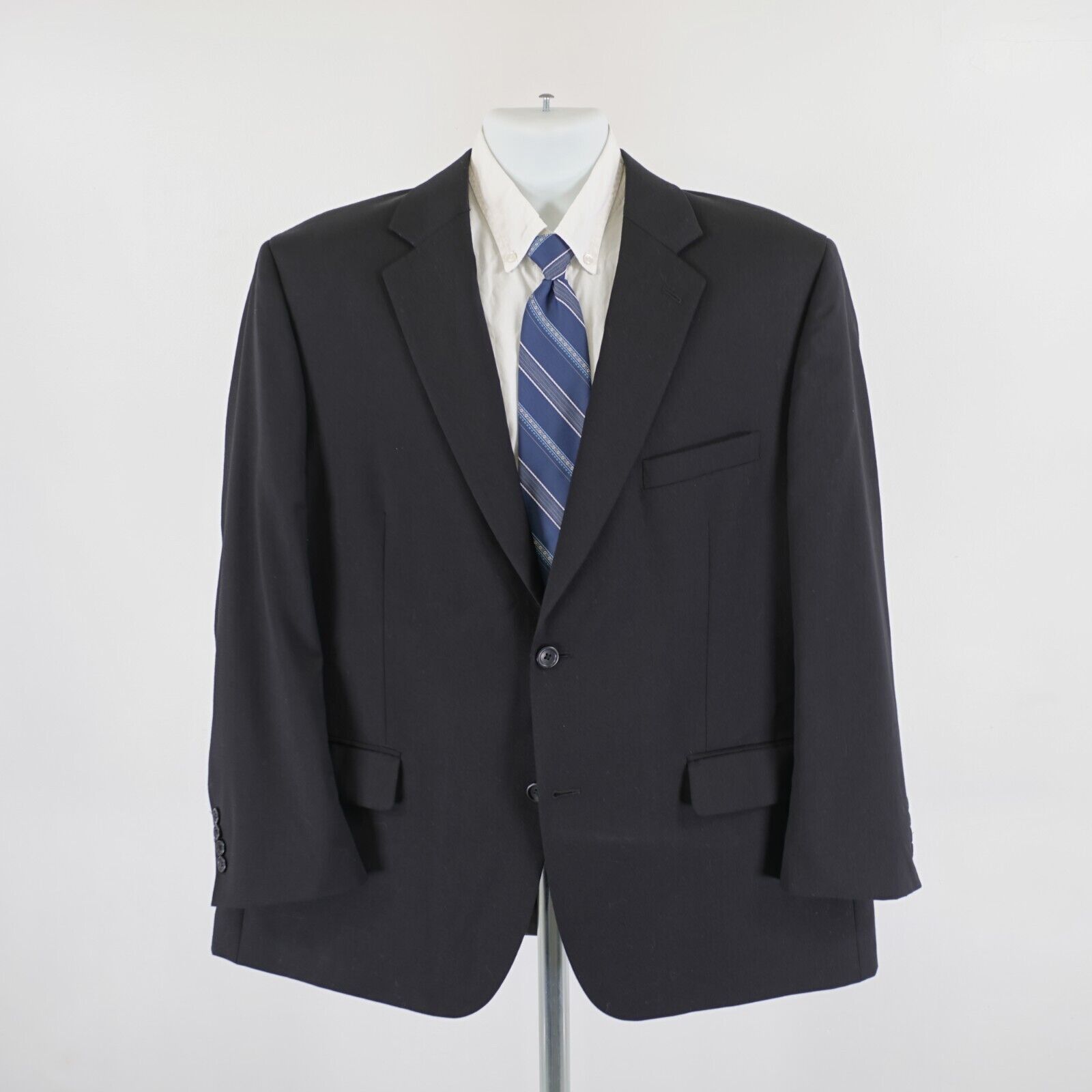 Joseph & Feiss Joseph & Feiss Wool Black 2 Button Suit Jacket 48R Tagged 46 Size 48R - 4 Thumbnail