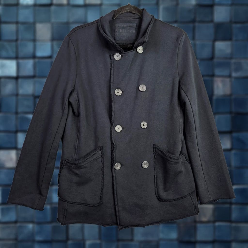 Frank & Eileen Frank & Eileen Women’s Black Double Breasted Sweatshirt Jacket Coat Casual XS Jacket Women Black Double Breasted Knit Button All Seasons Regular Size XS / US 0-2 / IT 36-38 - 1 Thumbnail
