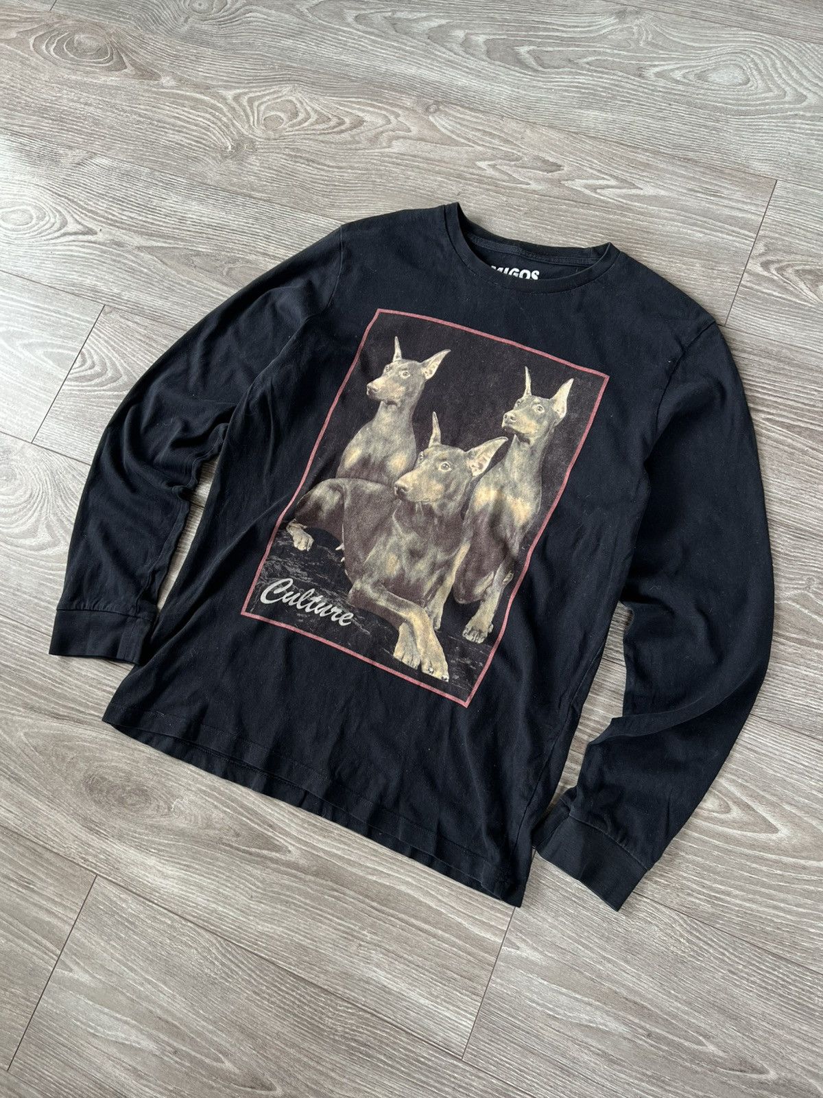 Migos × Rap Tees Migos Dobermans Dogs Culture Official Long Sleeve Tee Size US M / EU 48-50 / 2 - 10 Thumbnail