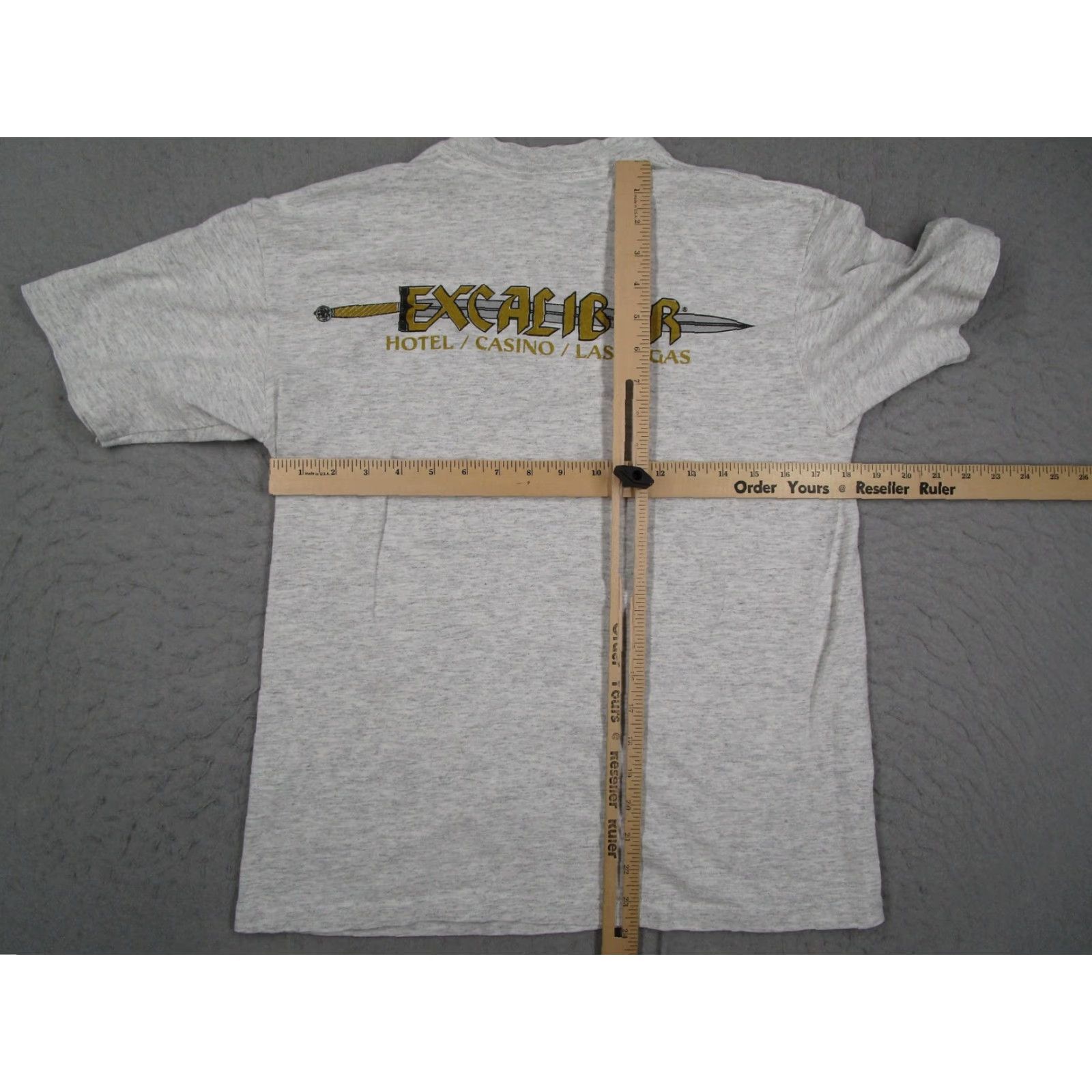 TEE JAYS VINTAGE Excalibur Las Vegas Shirt Mens Medium Gray T-Shirt 90s Cap City Casino Excalibur Hotel Graphic Tee Men M Gray Size US M / EU 48-50 / 2 - 5 Thumbnail