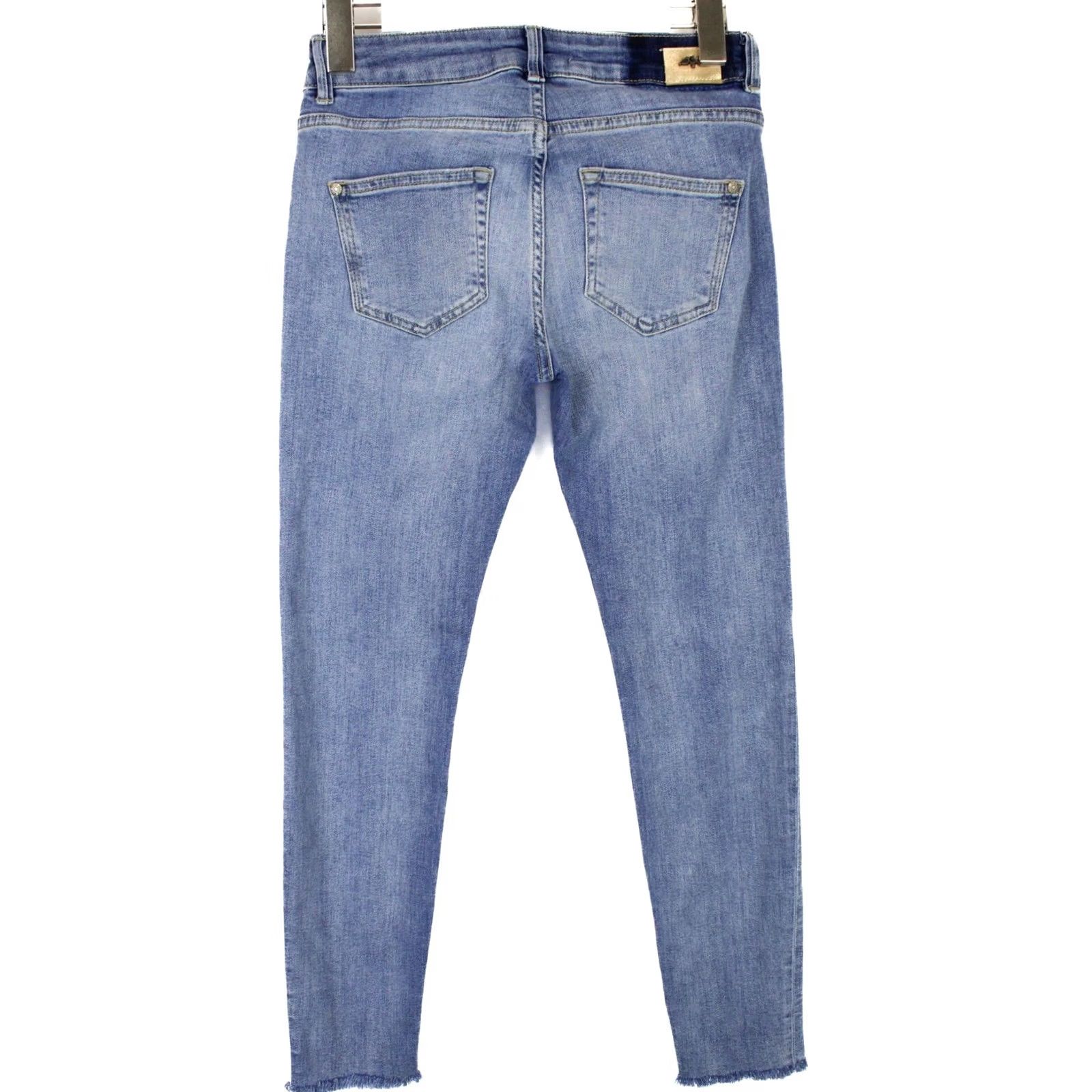 Vintage MOS MOSH Jeans Women's Skinny W25 Blue Denim Pants Zip Fly Size 42" / US 20 - 2 Thumbnail