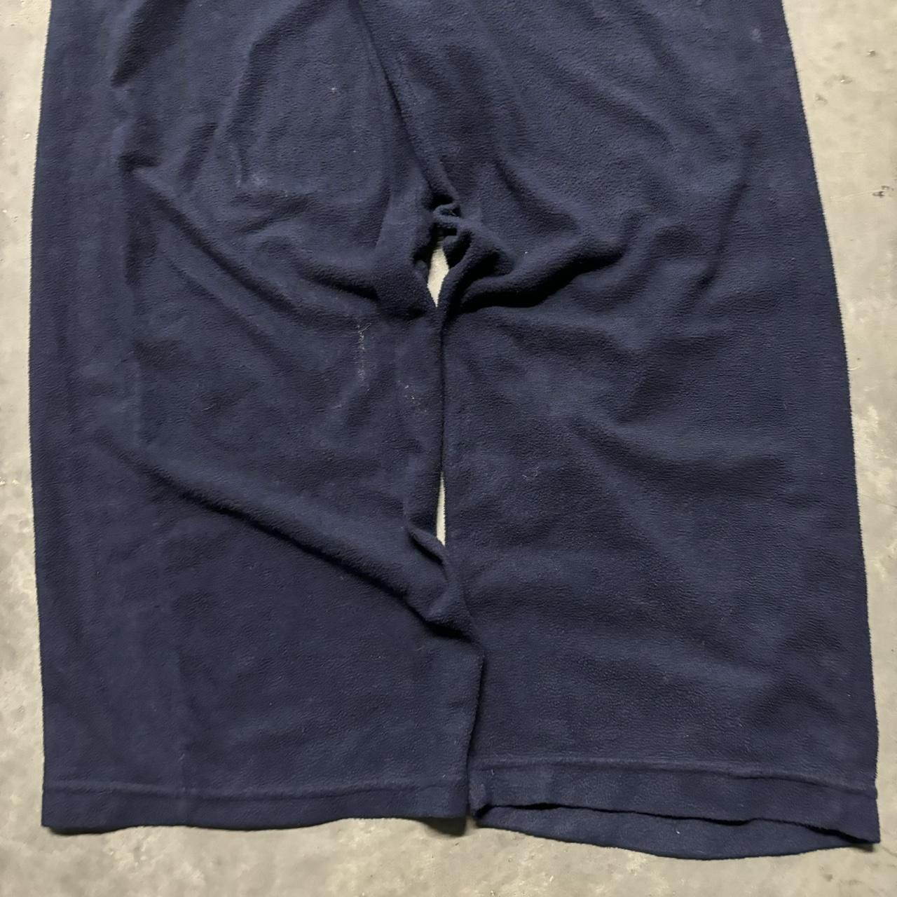 Japanese Brand × Vintage Crazy Vintage Y2K/2000s Baggy Navy Blue Fleece Comfy Skater Essential Sweatpants! Size US 34 / EU 50 - 5 Thumbnail