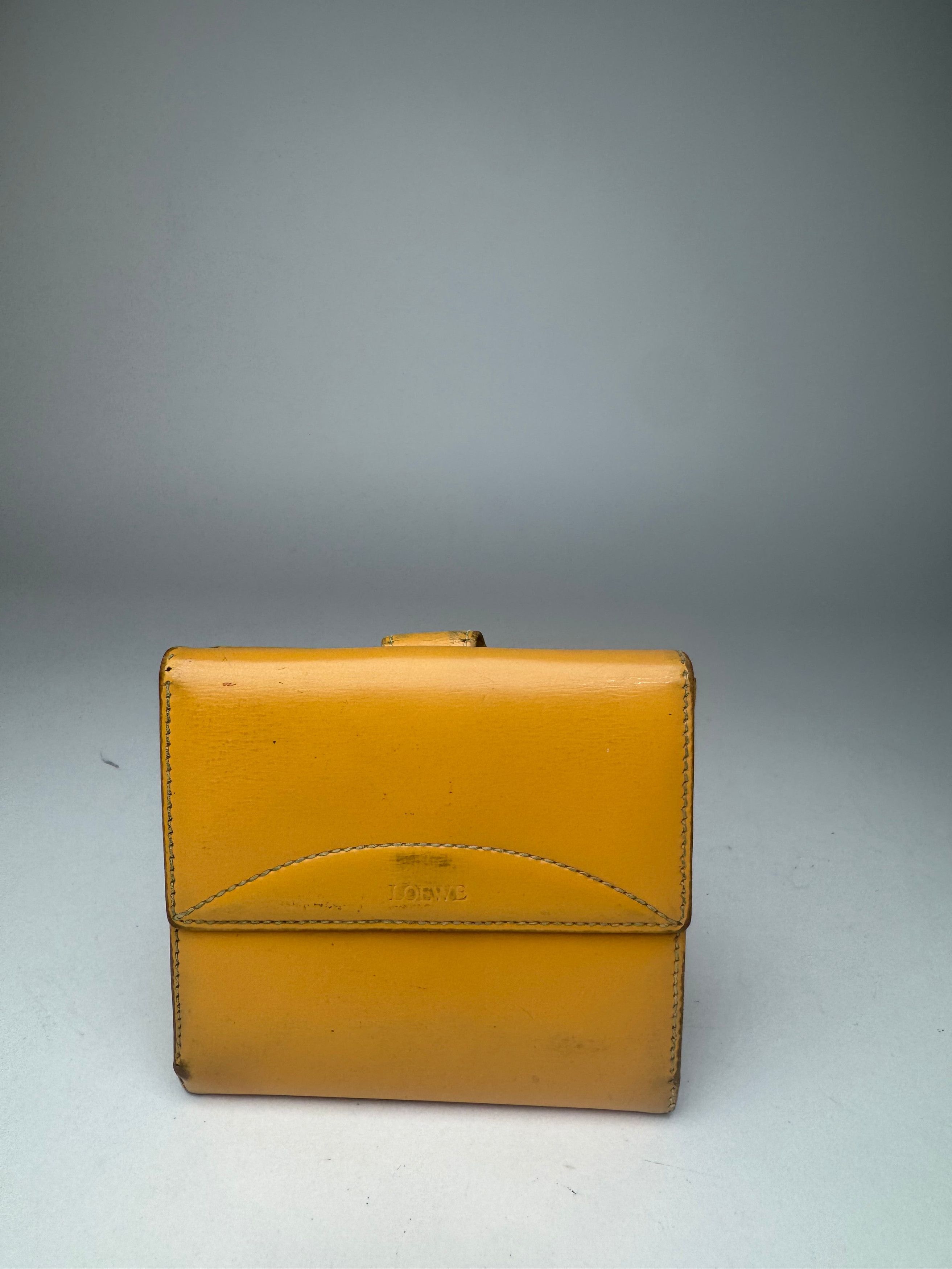 Loewe Vintage Madrid Patent Leather wallet yellow Size ONE SIZE - 1 Thumbnail