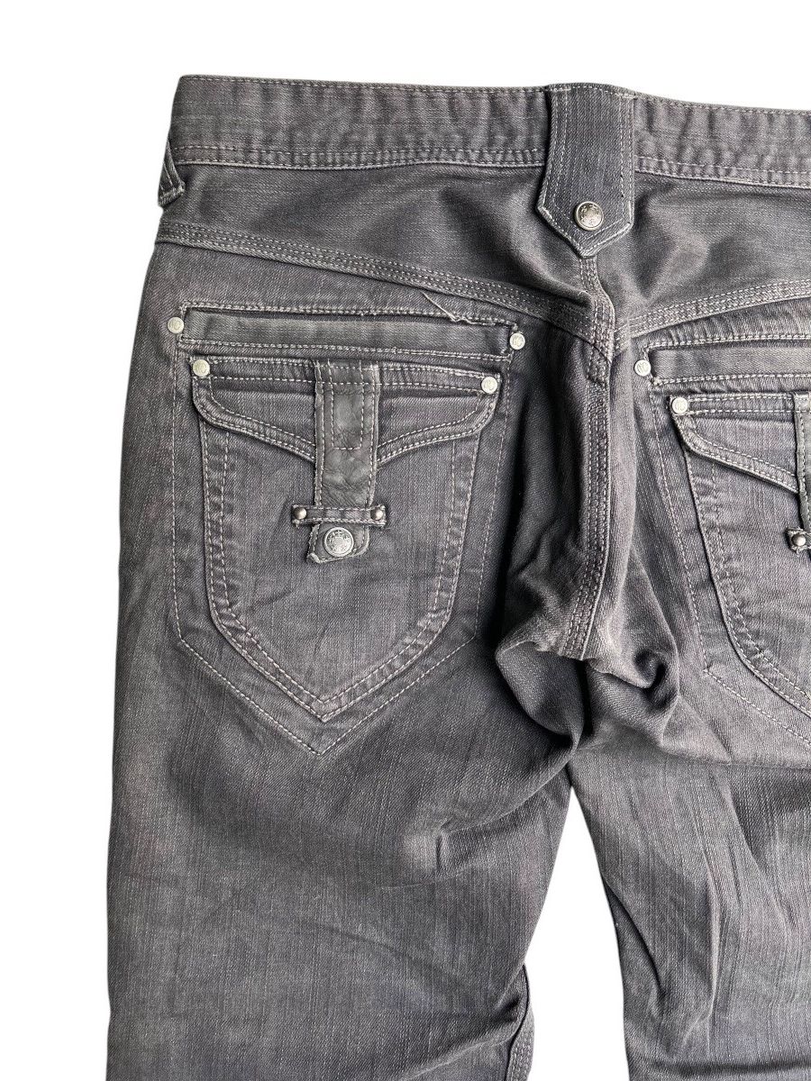 14th Addiction Nicole Club for Men studded leather pocket flare denim pants Size US 32 / EU 48 - 5 Thumbnail