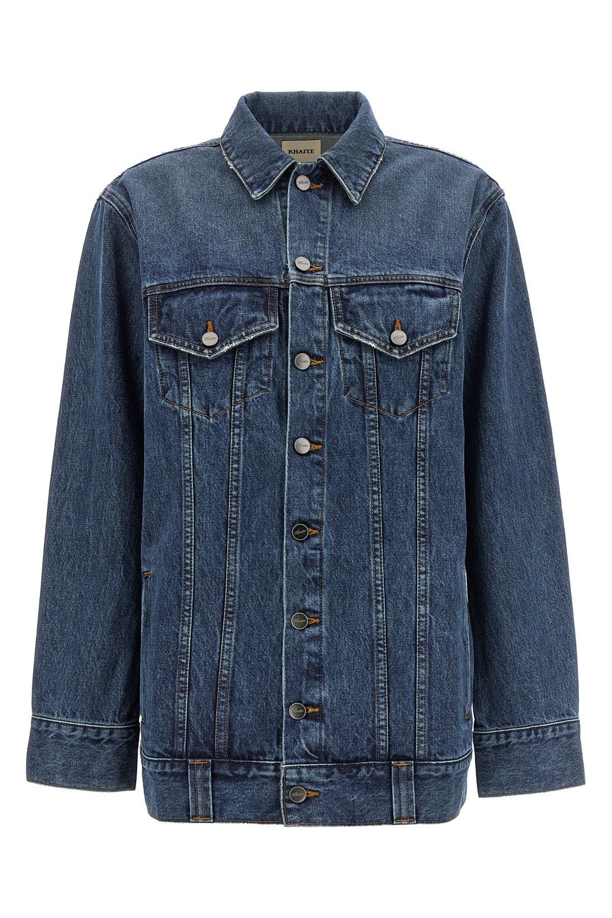 image of Khaite 'ross' Jacket in Blue, Women's (Size Small)