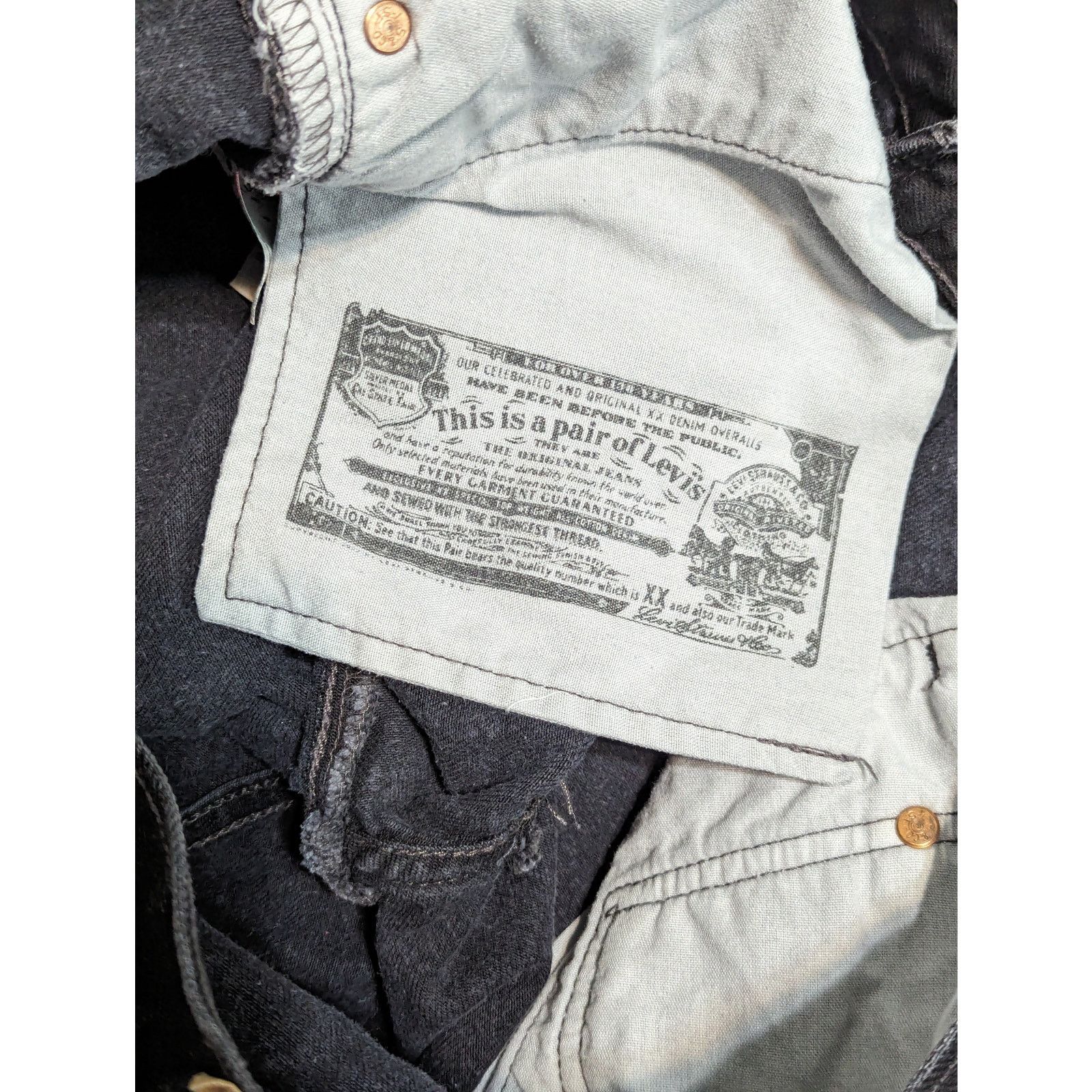 Levi's × Levi's Vintage Clothing × Vintage Vintage Levis 501 Jeans Y2K Mens 36 x 30 Black Charcoal Wash Size 36" / US 14 / IT 50 - 5 Thumbnail