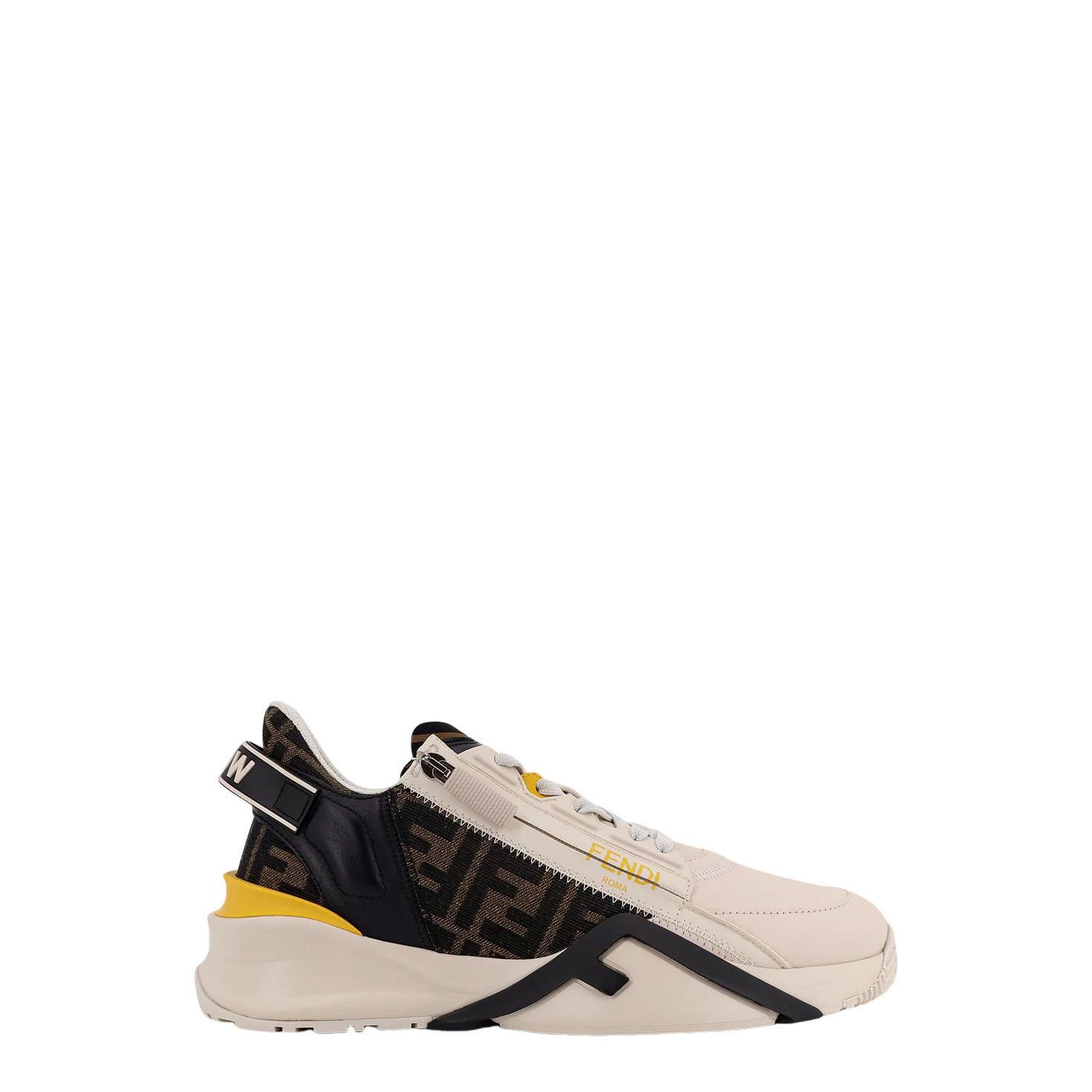 FENDI Flow White Leather Sneakers New & Authentic (Men's siz