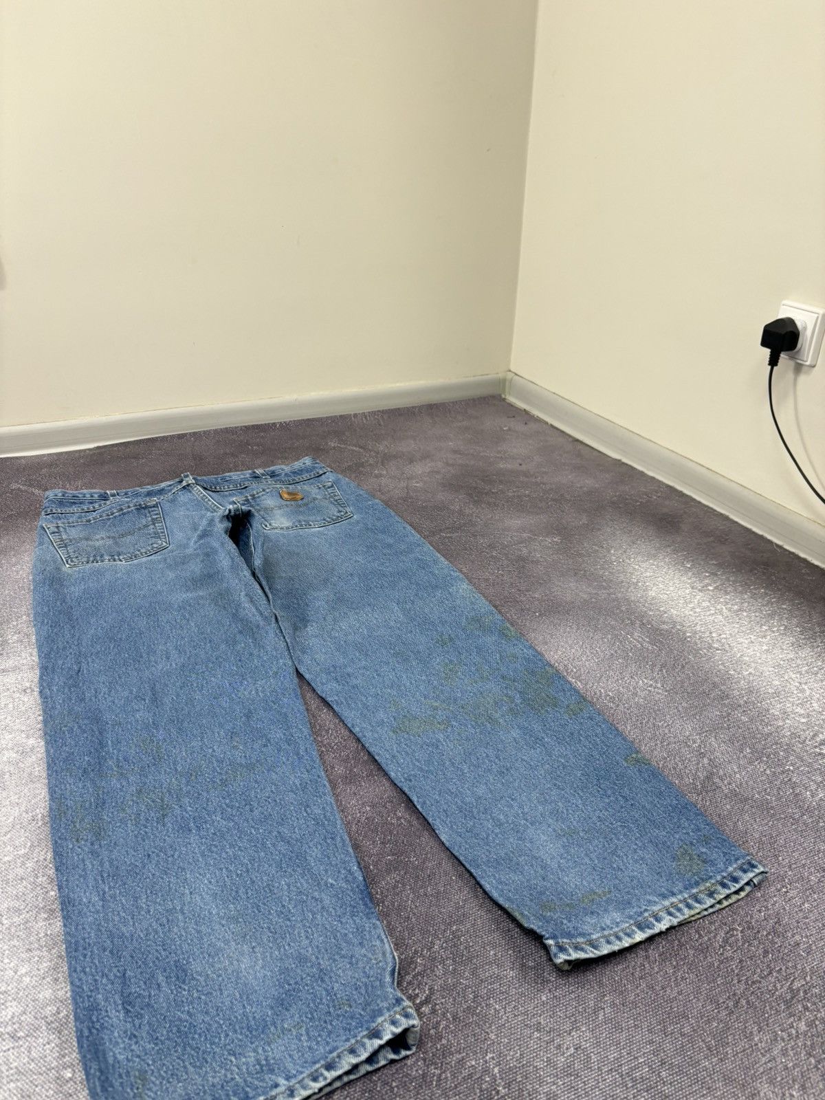 Carhartt Vintage 90s Carhartt Relaxed Fit Blue Work Denim Baggy Jeans Size US 38 / EU 54 - 4 Thumbnail