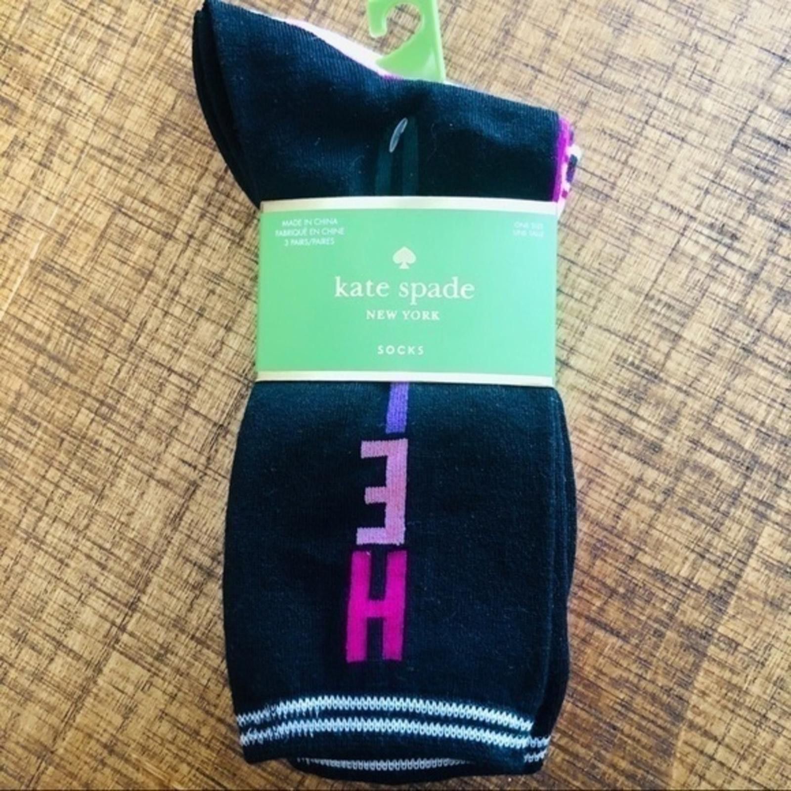 Designer × Kate Spade Kate Spade Hello Stripe 3 Pack Socks NWT Size ONE SIZE - 4 Thumbnail