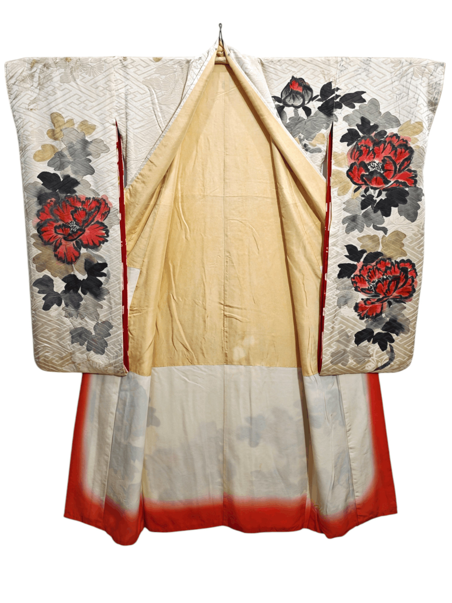 Japanese Brand × Vintage Vintage Japanese Furisode silk Kimono Robe Kimono Dress Size US L / EU 52-54 / 3 - 2 Thumbnail