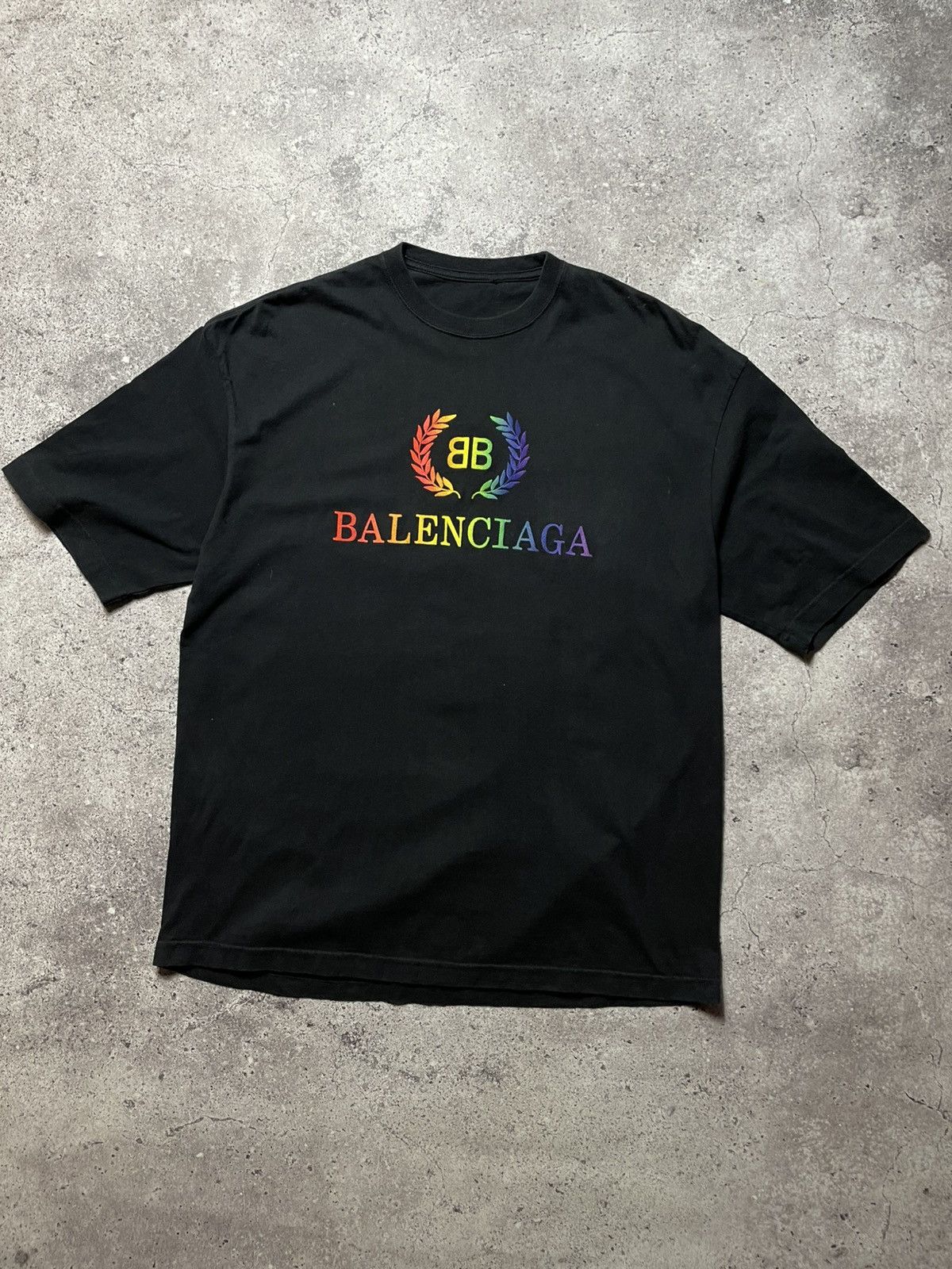 Balenciaga Balenciaga Rainbow Ear Tee Shirt Size US S / EU 44-46 / 1 - 1 Thumbnail