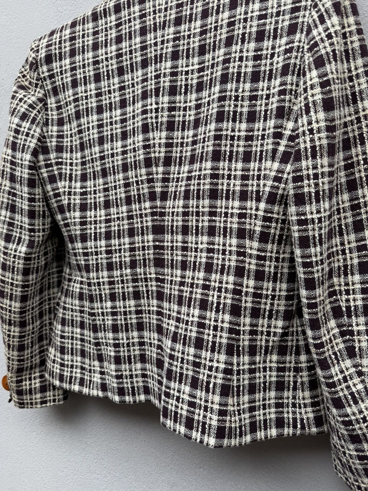 Valentino VALENTINO Double Collar Tweed Dice 🎲 Button Blazer Jacket Size M / US 6-8 / IT 42-44 - 11 Thumbnail