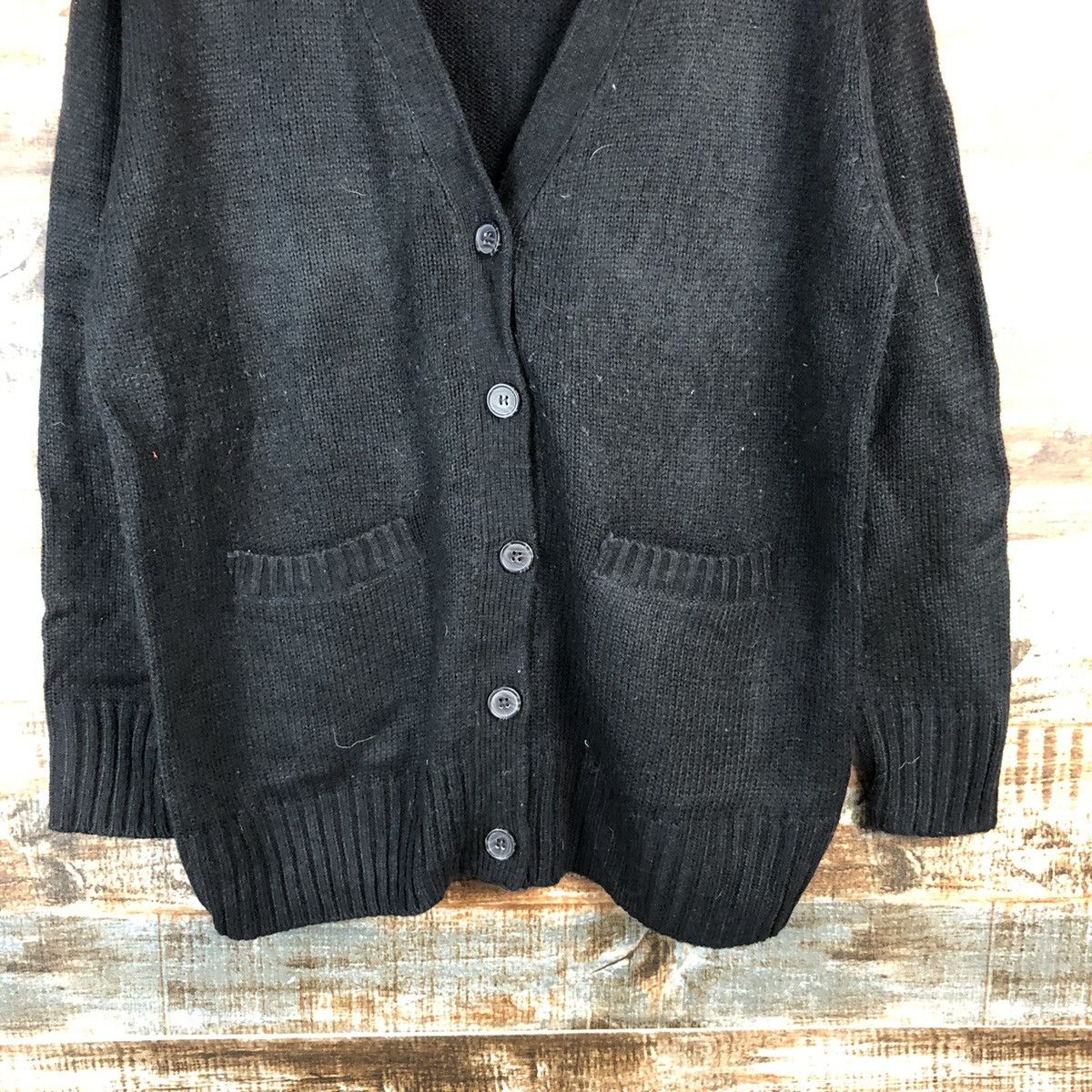 Homespun Knitwear DL Cinema Club Black Cardigan Knitwear #C573 Size US M / EU 48-50 / 2 - 6 Thumbnail