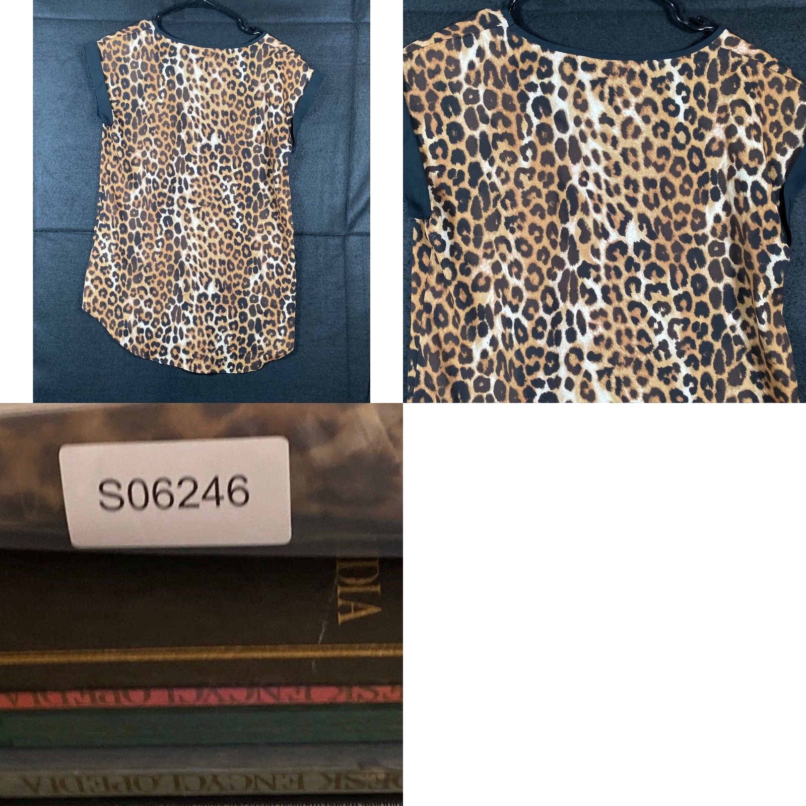 Express Express Blouse Womens Brown Cheetah Print V-Neck Cap Sleeve Stretch Small Size S / US 4 / IT 40 - 8 Thumbnail