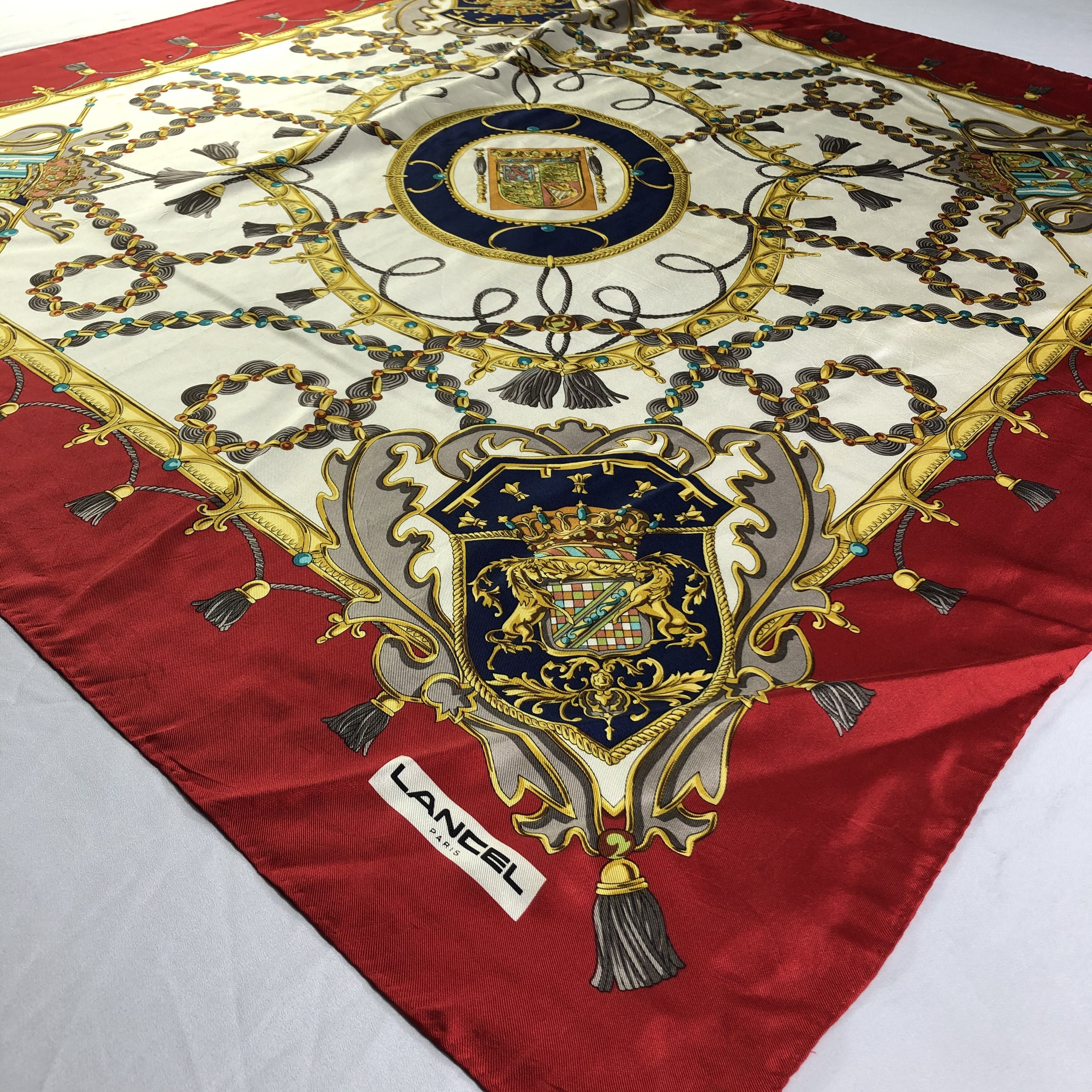 Lancel × Vintage Vintage Lancel Silk Scarf Size ONE SIZE - 4 Thumbnail