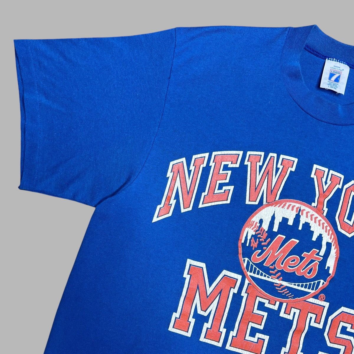 Logo 7 × MLB × Vintage Vintage 1988 MLB New York Mets Spell Out Graphic Logo 7 Tee Size US L / EU 52-54 / 3 - 4 Thumbnail