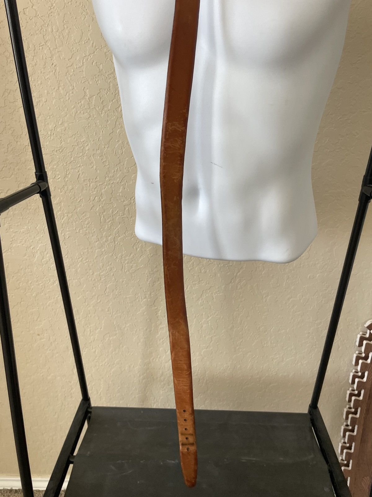 Martin Dingman Brass buckle leather belt Made in Italy Size 34 - 2 Thumbnail