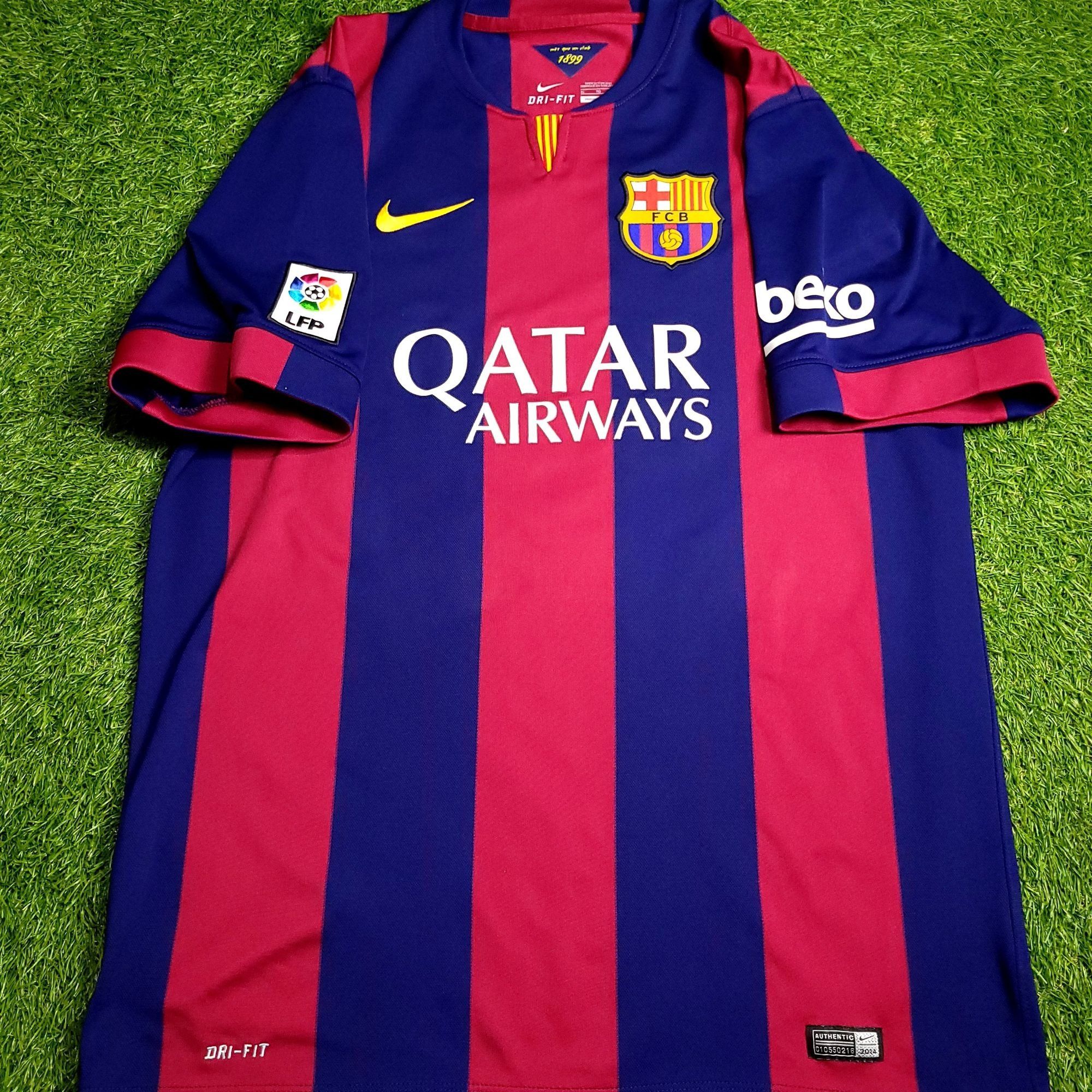 Nike Xavi Barcelona 2014 2015 TREBLE Soccer Jersey XL Size US XL / EU 56 / 4 - 2 Thumbnail