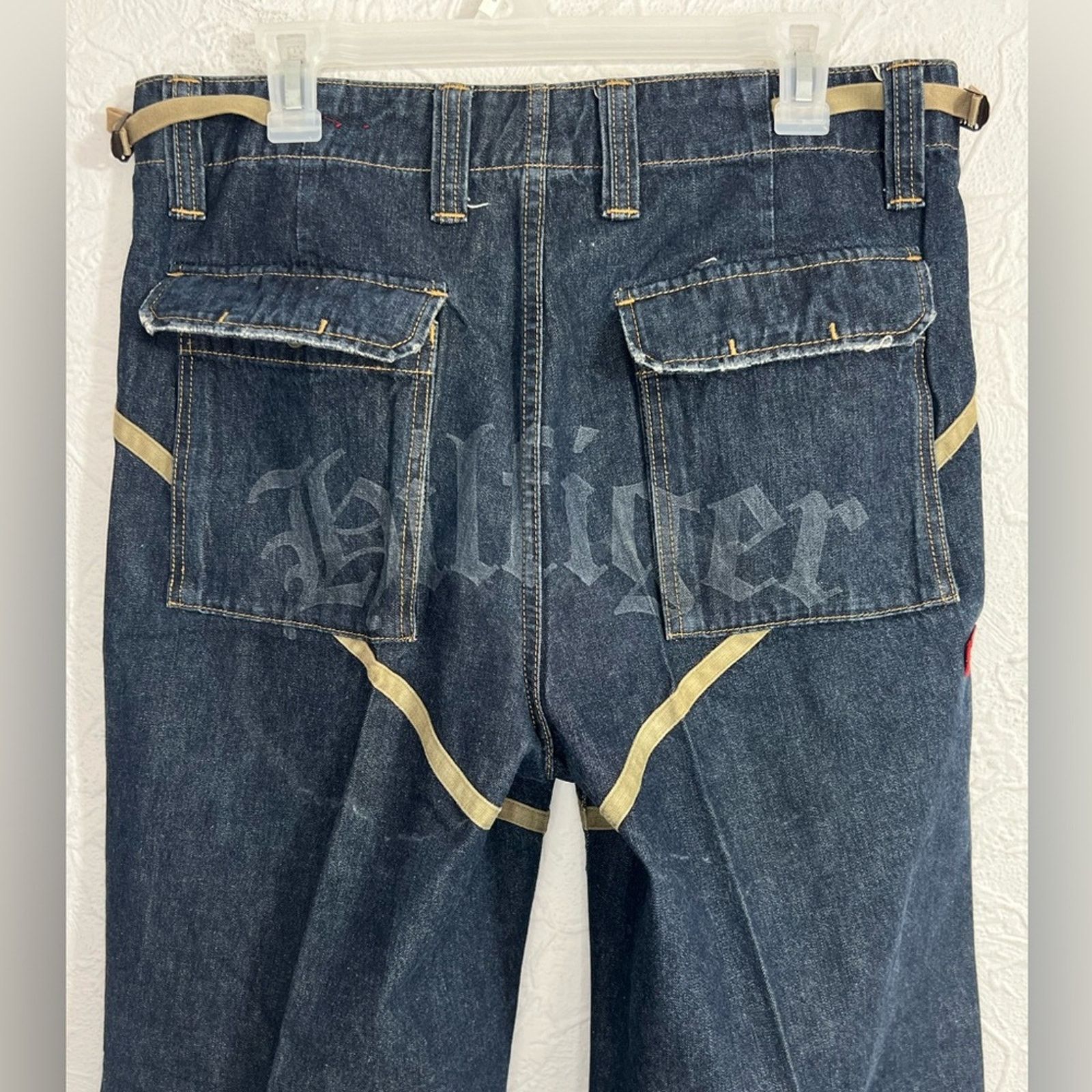 Tommy Hilfiger VTG Tommy Hilfiger "Red Label" Y2K Skater 31x32 Baggy Jeans Size US 31 - 8 Thumbnail