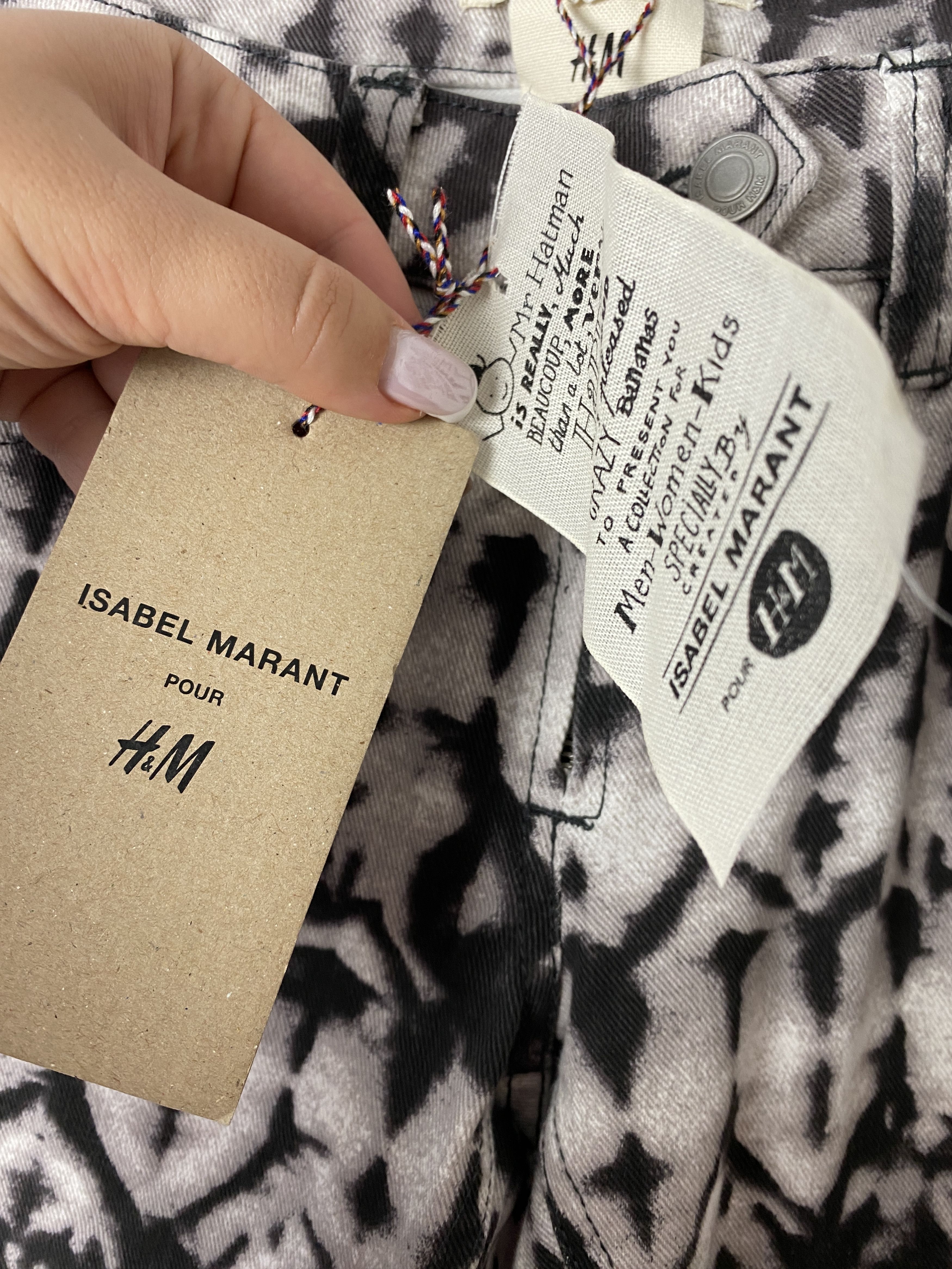 H&M × Isabel Marant H&M x Isabel Marant printed denim jeans pants Size 26" / US 2 / IT 38 - 3 Thumbnail