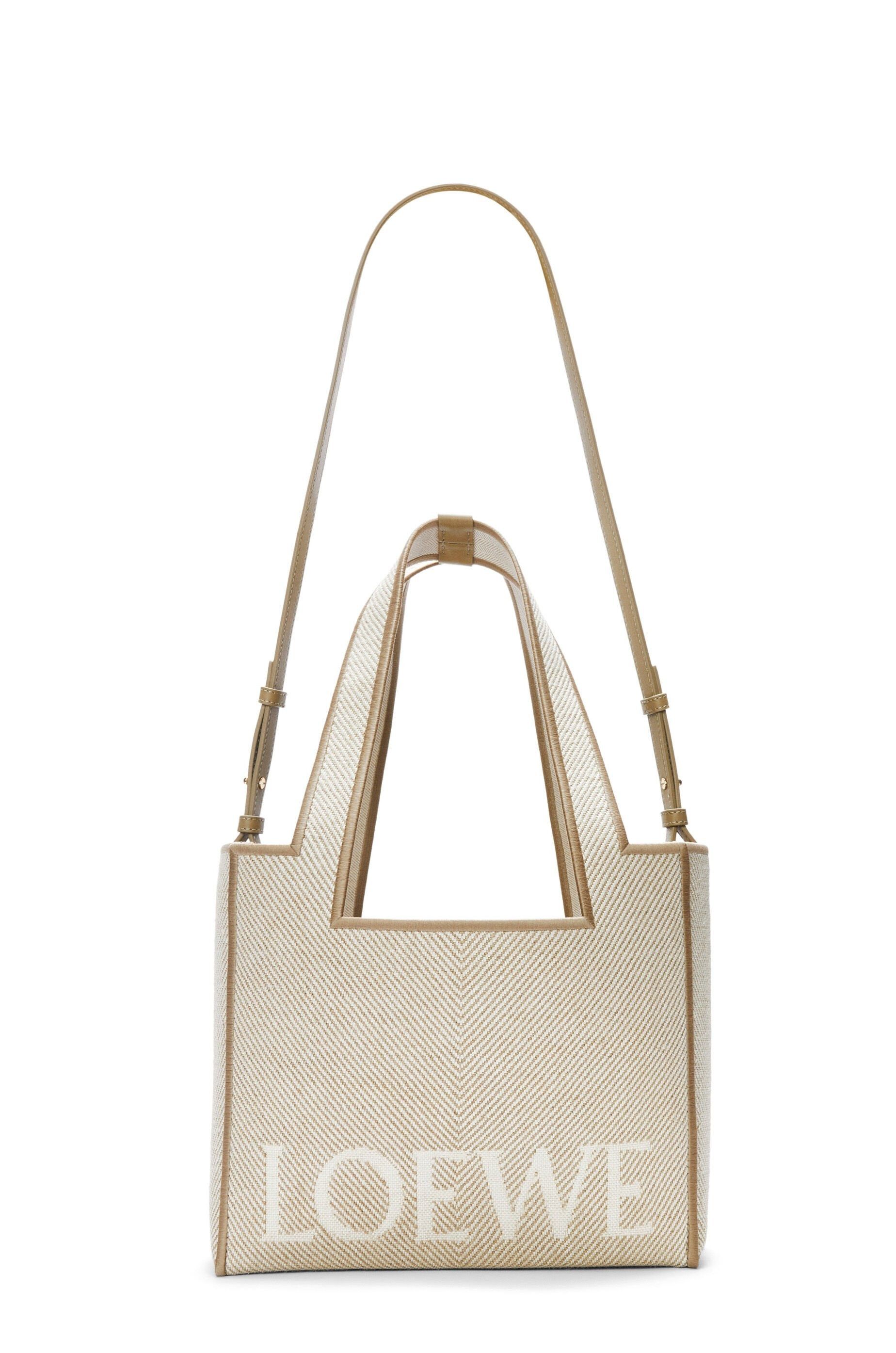 Loewe o1in1g0426 Size: OS / Medium Font Tote Bag in Ecru Size ONE SIZE - 3 Thumbnail