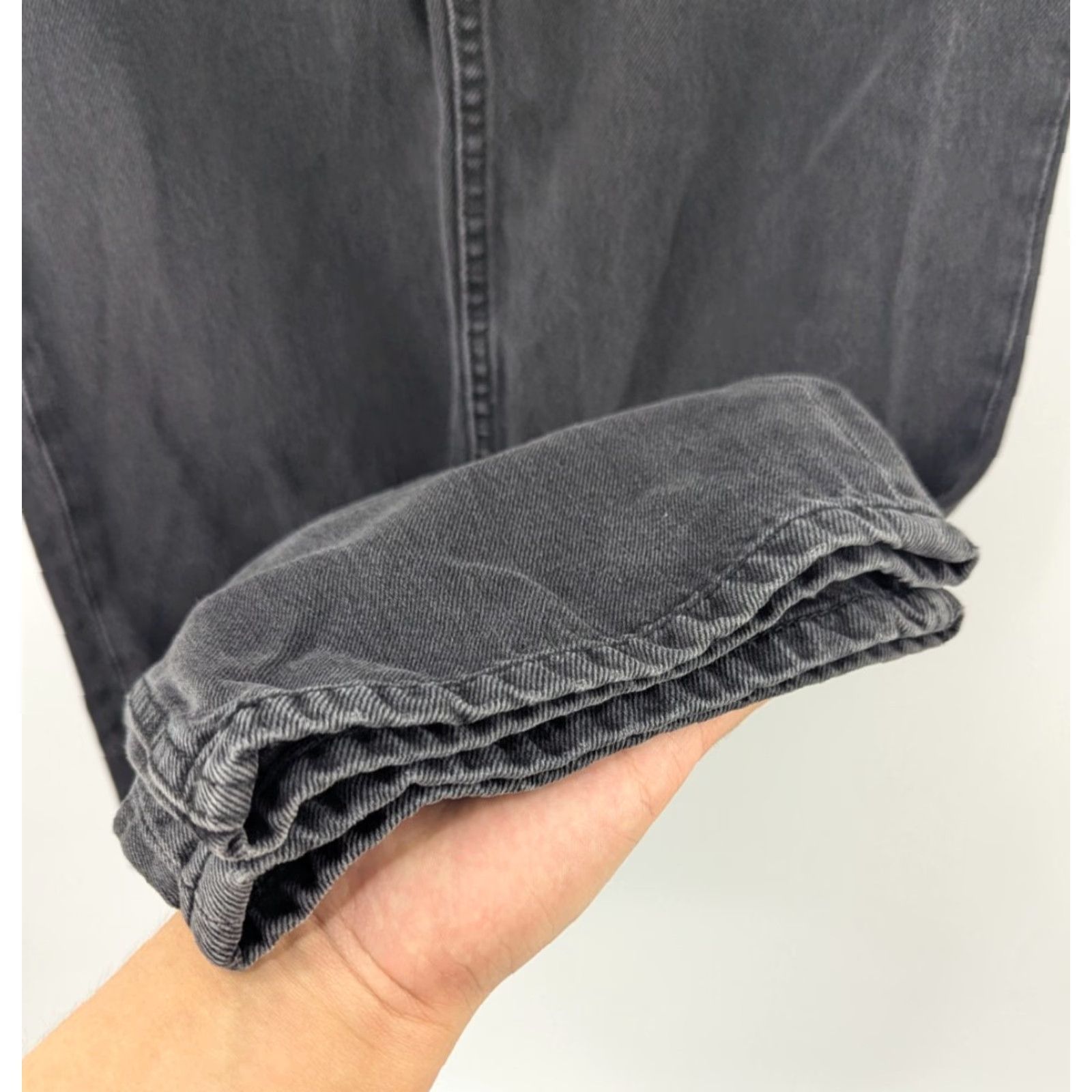 Vintage KARVE Women's Regular Fit Straight Black Stone Jeans Size Small Organic Cotton Denim 5-Pocket Design Slim Size 28" / US 6 / IT 42 - 3 Thumbnail