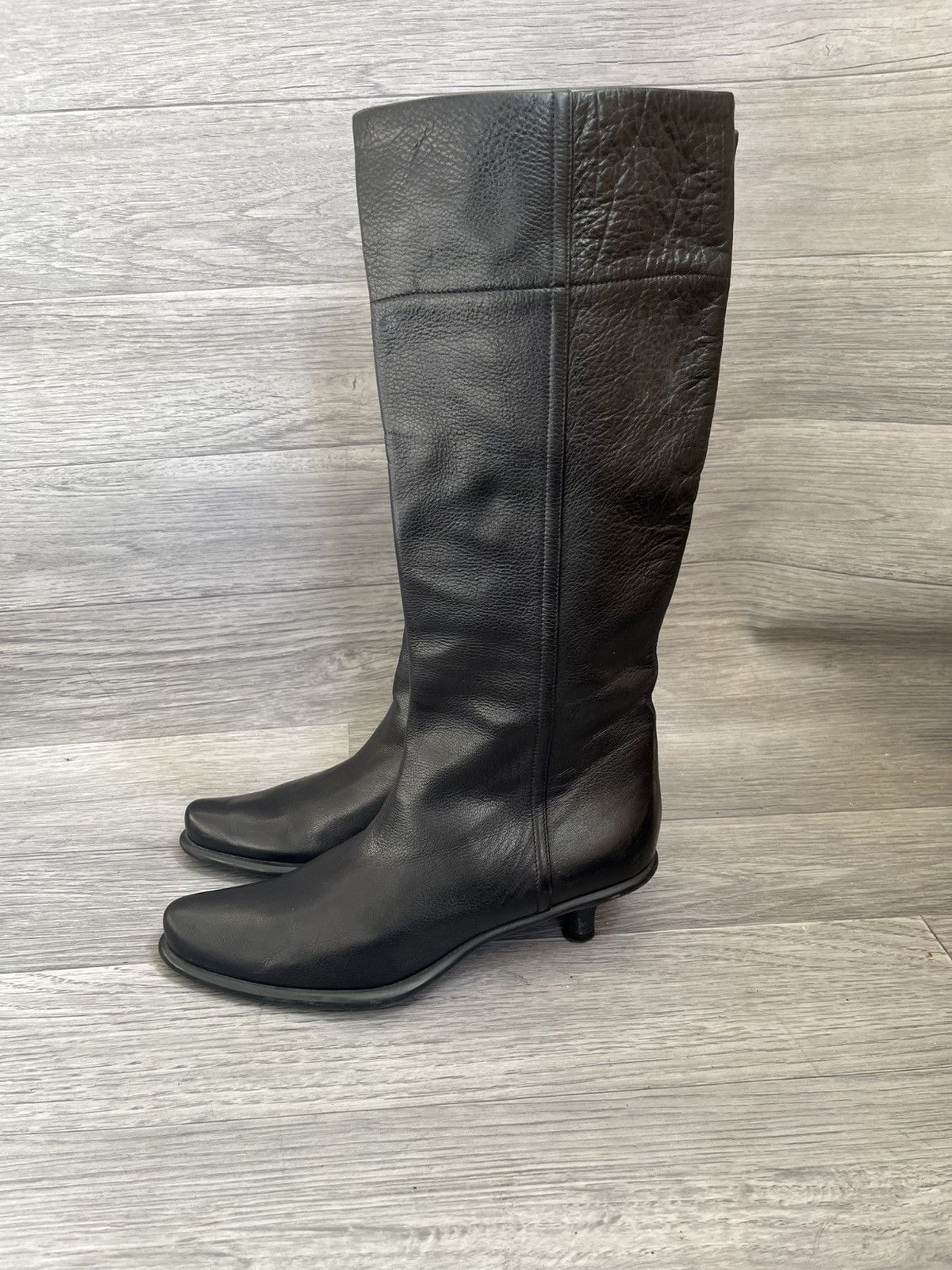 Miu Miu Miu Miu x Prada pointed toe long riding kitten heel boots Size US 6 / IT 36 - 1 Thumbnail