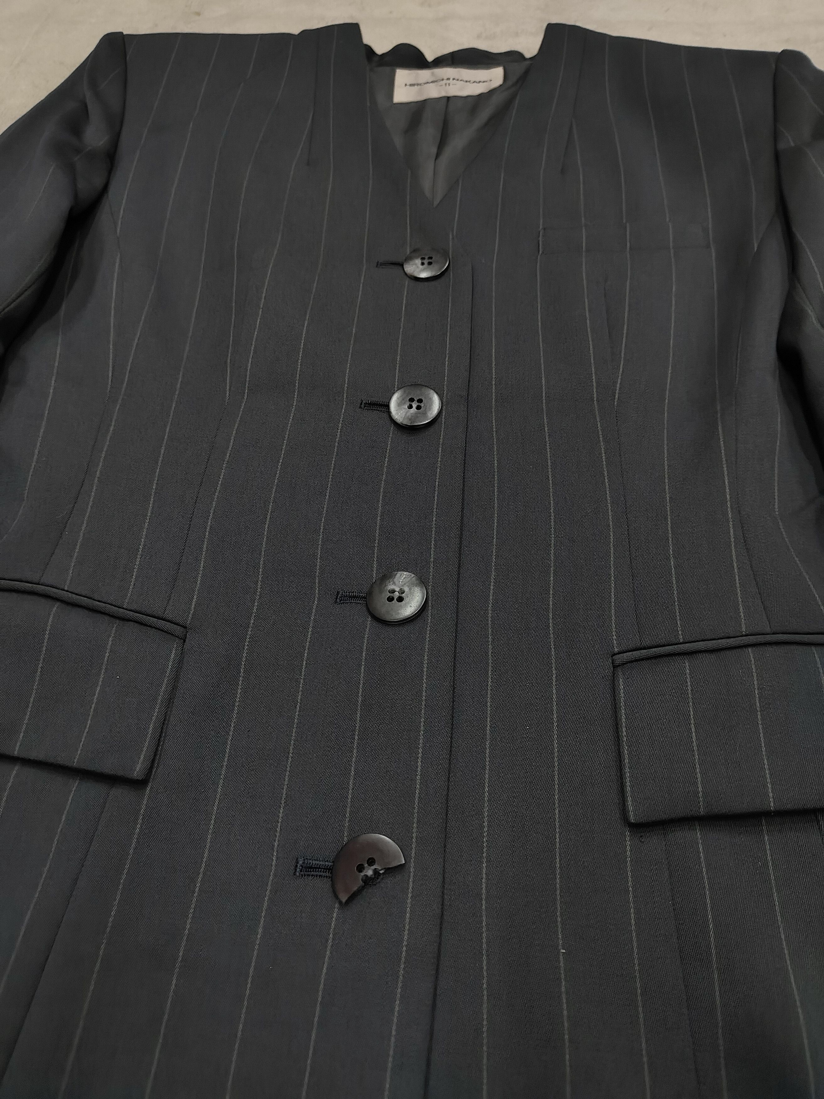 Japanese Brand 🇯🇵 Vtg Hiromichi Nakaro Striped Blazer Jacket Size L / US 10 / IT 46 - 3 Thumbnail