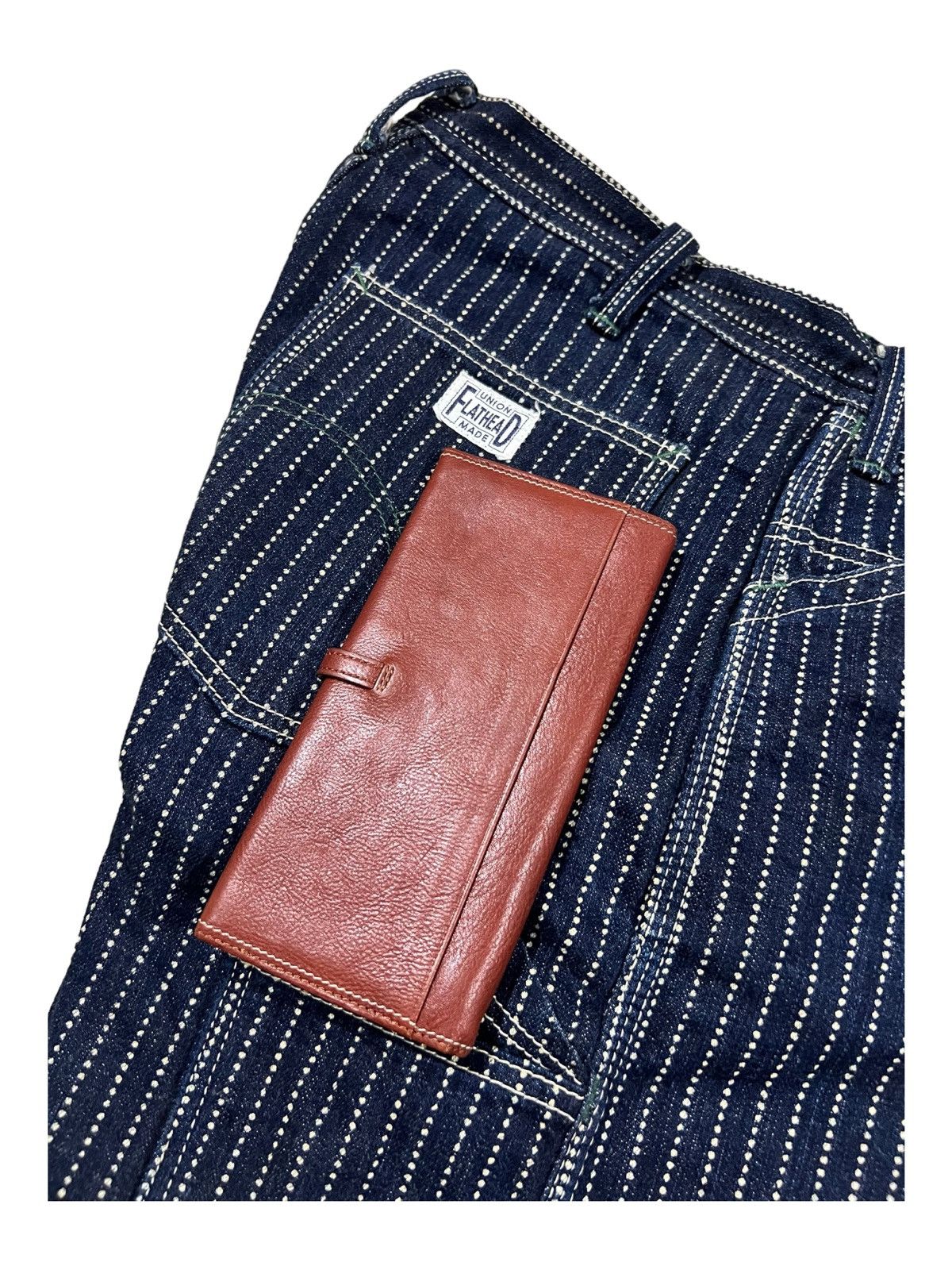 PERSON'S × Redmoon Japan Leather Crafted Person's Jeans Closure Long Wallet Size ONE SIZE - 3 Thumbnail