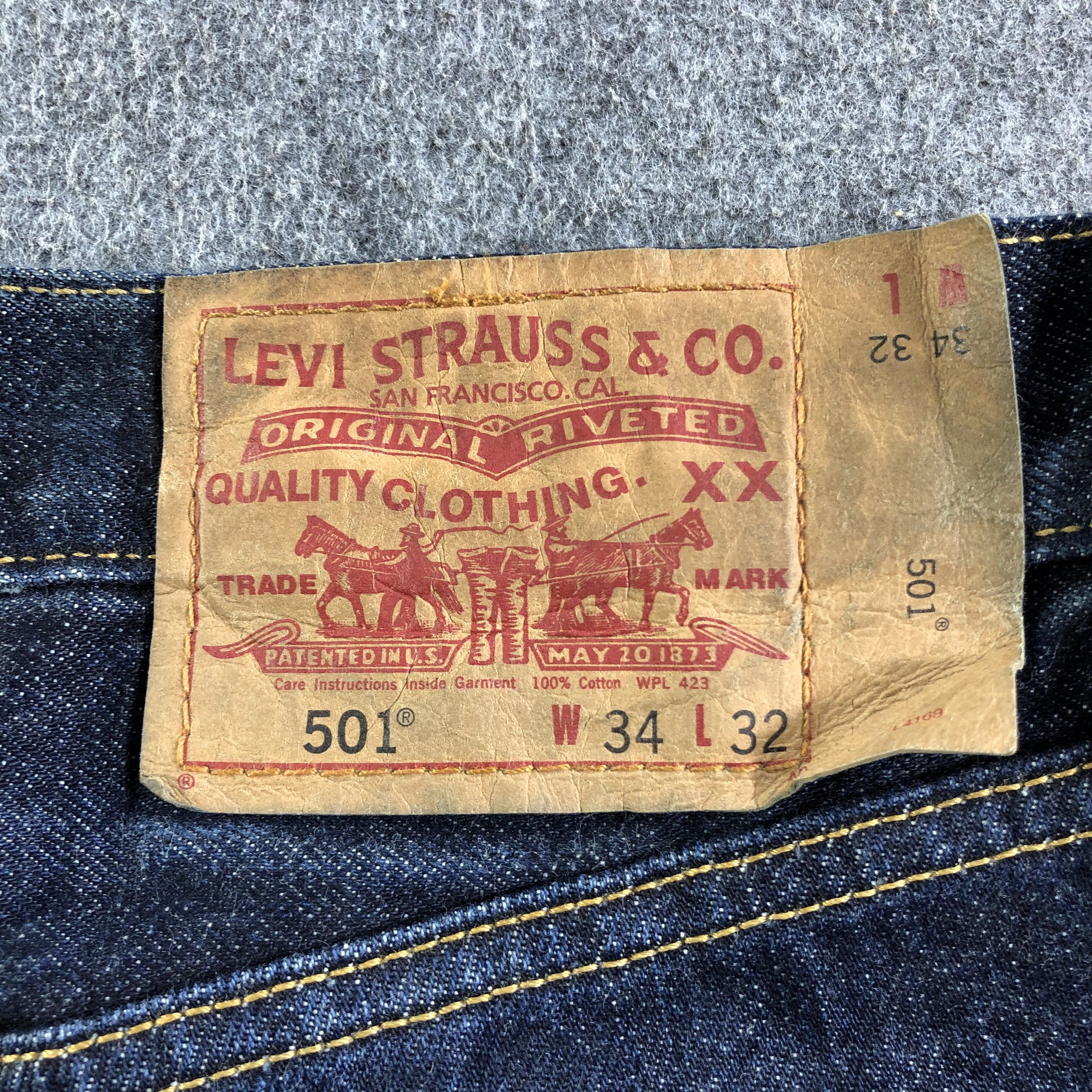 Levi's Vintage Blue Wash Levis 501 Jeans-J3986 Size US 36 / EU 52 - 5 Thumbnail