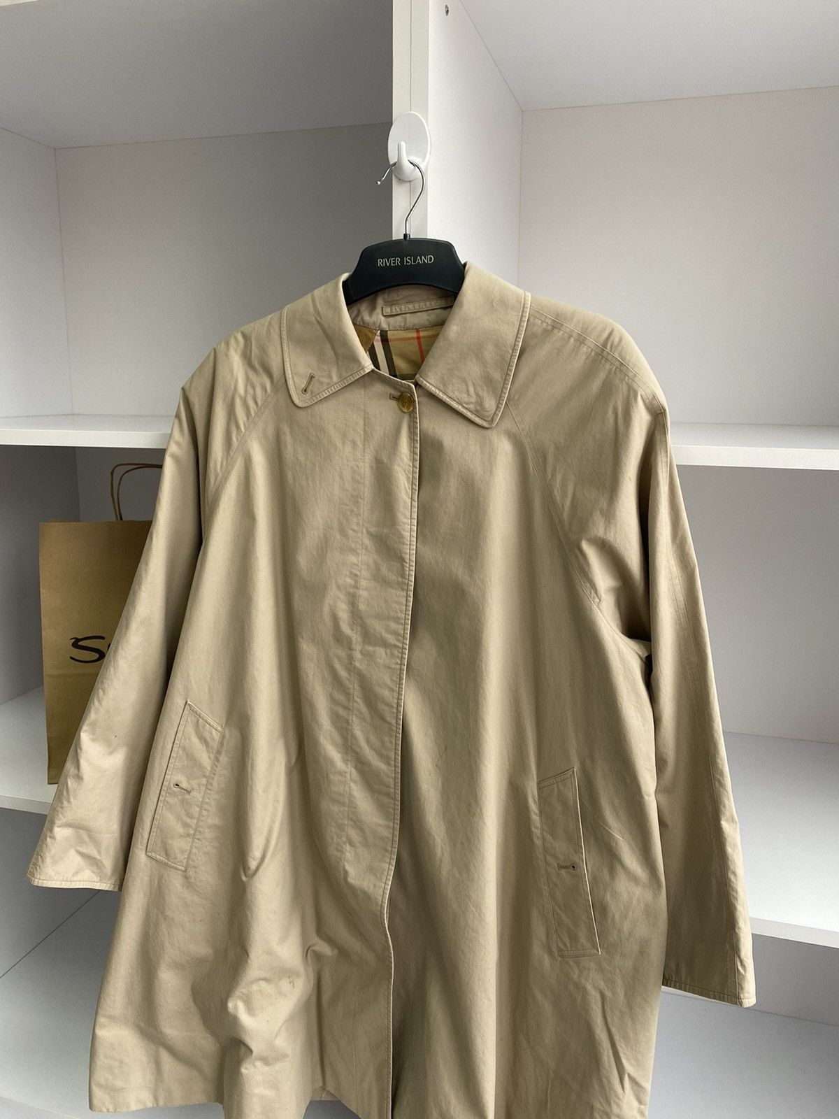 Burberry × Vintage Vintage Burberry Nova Check Beige Coat Size US S / EU 44-46 / 1 - 4 Thumbnail