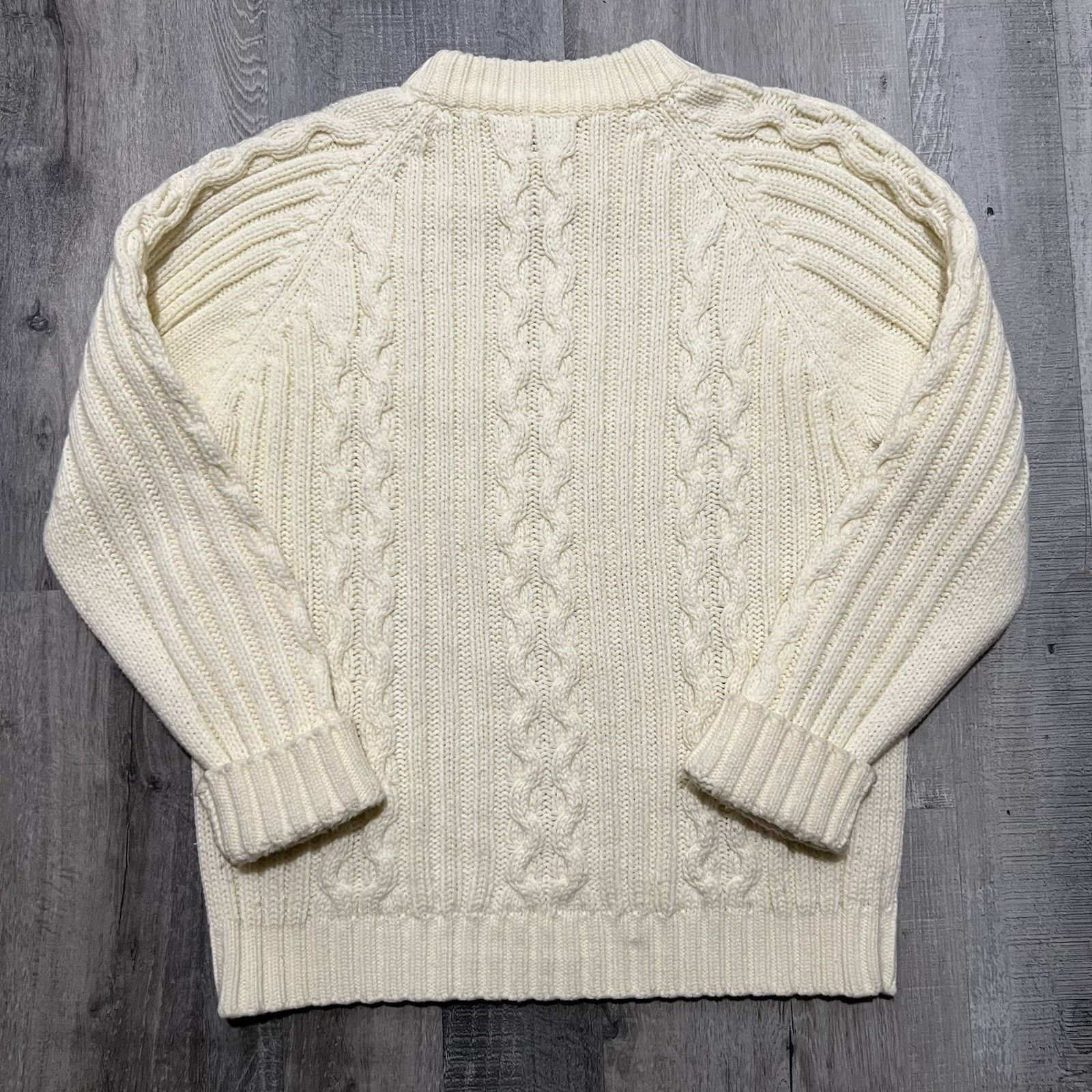 Other VTG Iveys 70s/80s Ivory Beige Cable Knit Pull Over Sweater Size M / US 6-8 / IT 42-44 - 3 Thumbnail