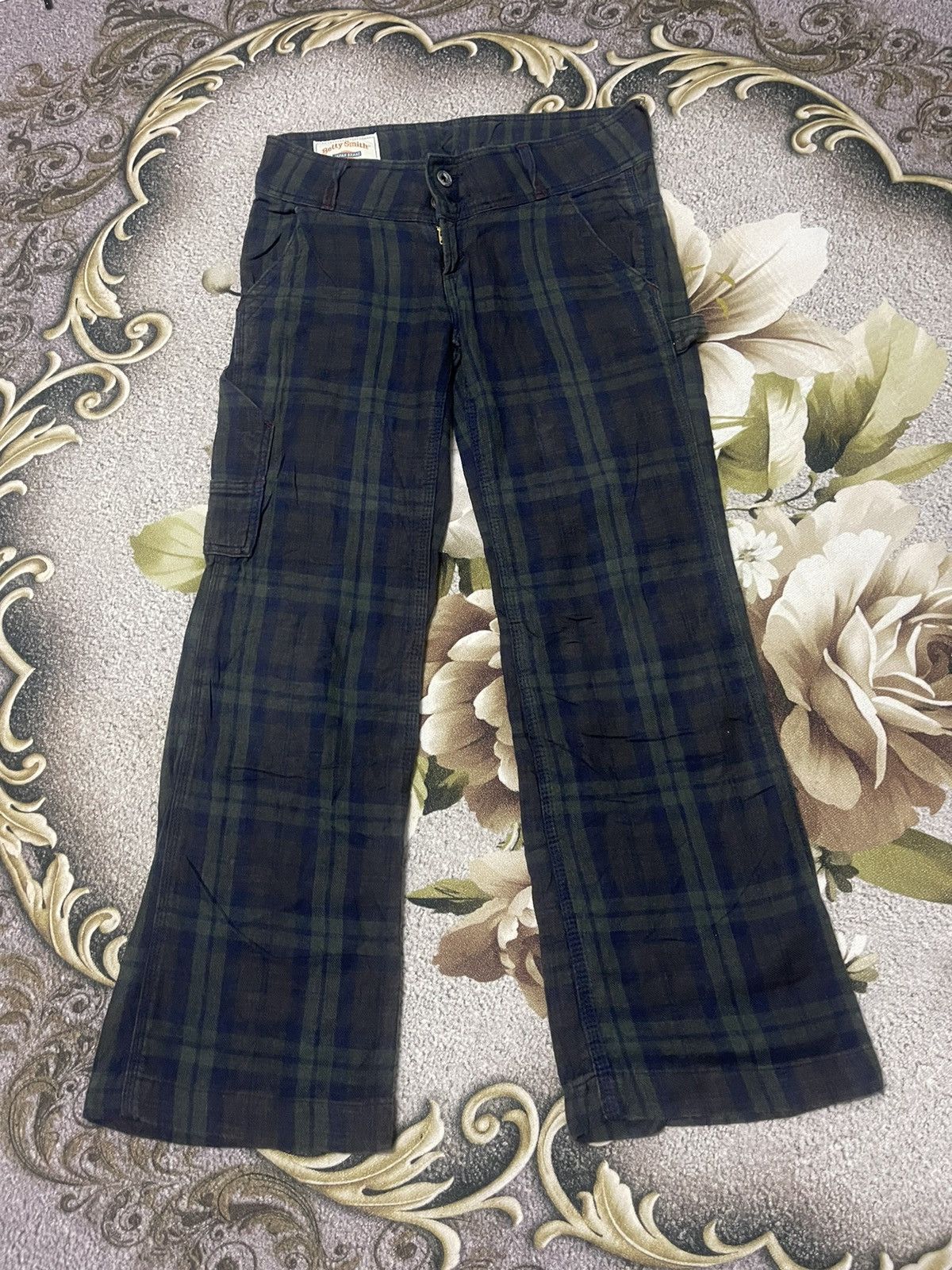 Japanese Brand Betty Smith Bootcut Carpenter Buckled Back Size US 31 - 1 Thumbnail