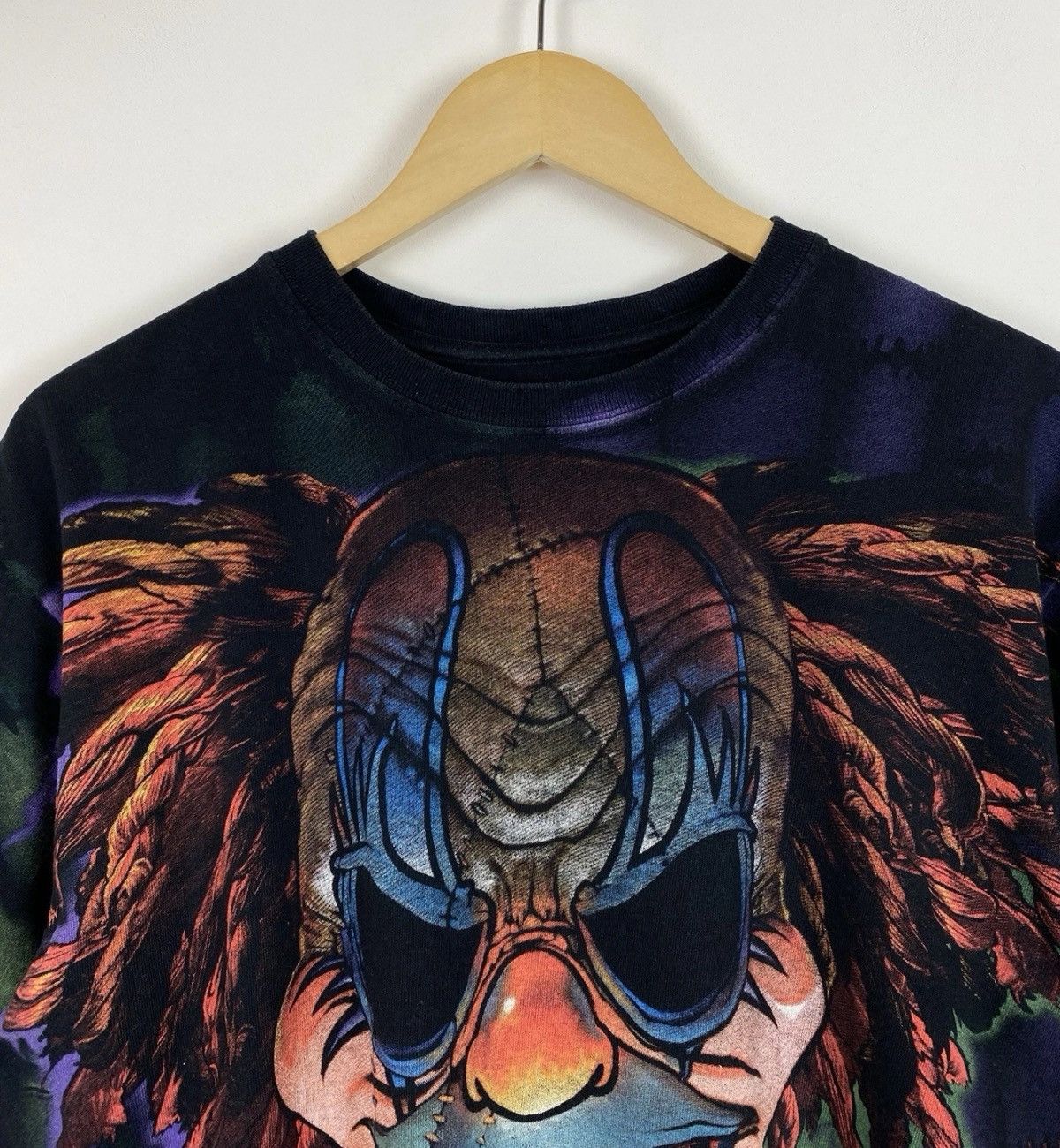 Other Vintage 2005 Liquid Blue Evil Clown T-shirt Over Print Top Size US L / EU 52-54 / 3 - 2 Thumbnail