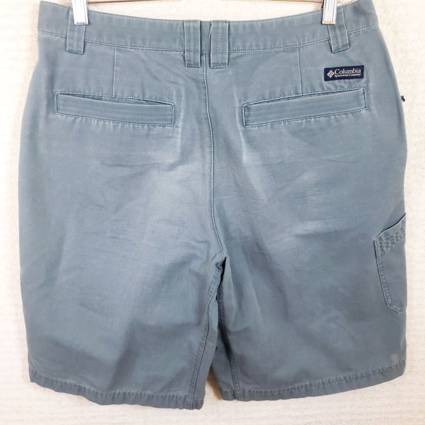 Vintage Columbia Cargo Shorts Mens 34x11 Sage Green Canvas Utility Hiking Size US 34 / EU 50 - 7 Thumbnail